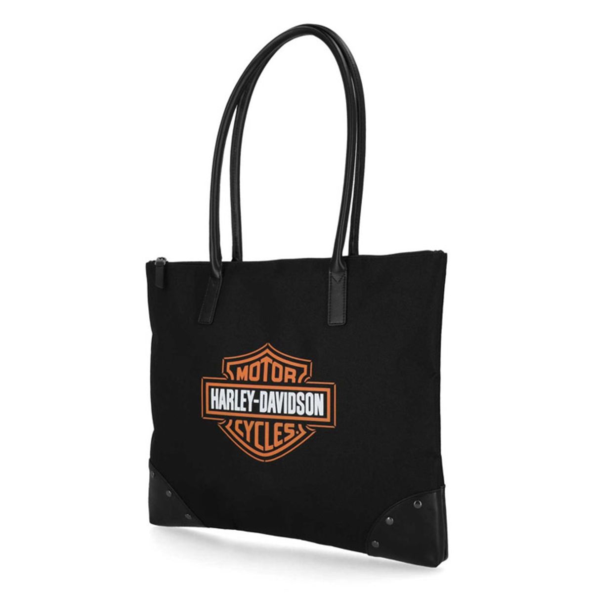 할리데이비슨(HARLEY-DAVIDSON) 바앤실드 로고 플랫 토트백