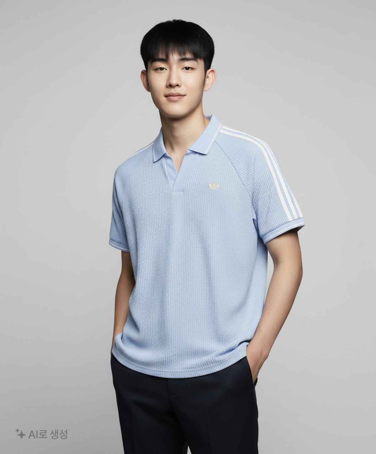 아디다스(ADIDAS) 오리지널스 와플 니트 폴로 셔츠 KC0690 XXL