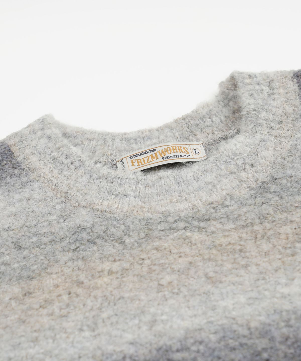 프리즘웍스(FRIZMWORKS) GRADATION BOUCLE KNIT _ FOG