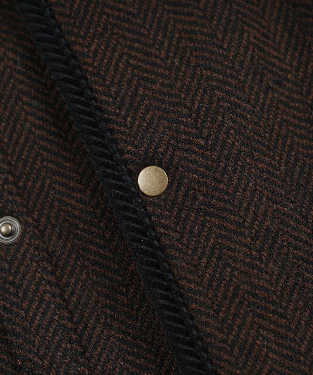 프리즘웍스(FRIZMWORKS) HERRINGBONE WOOL HUNTING VEST _ CHESTNUT BLACK