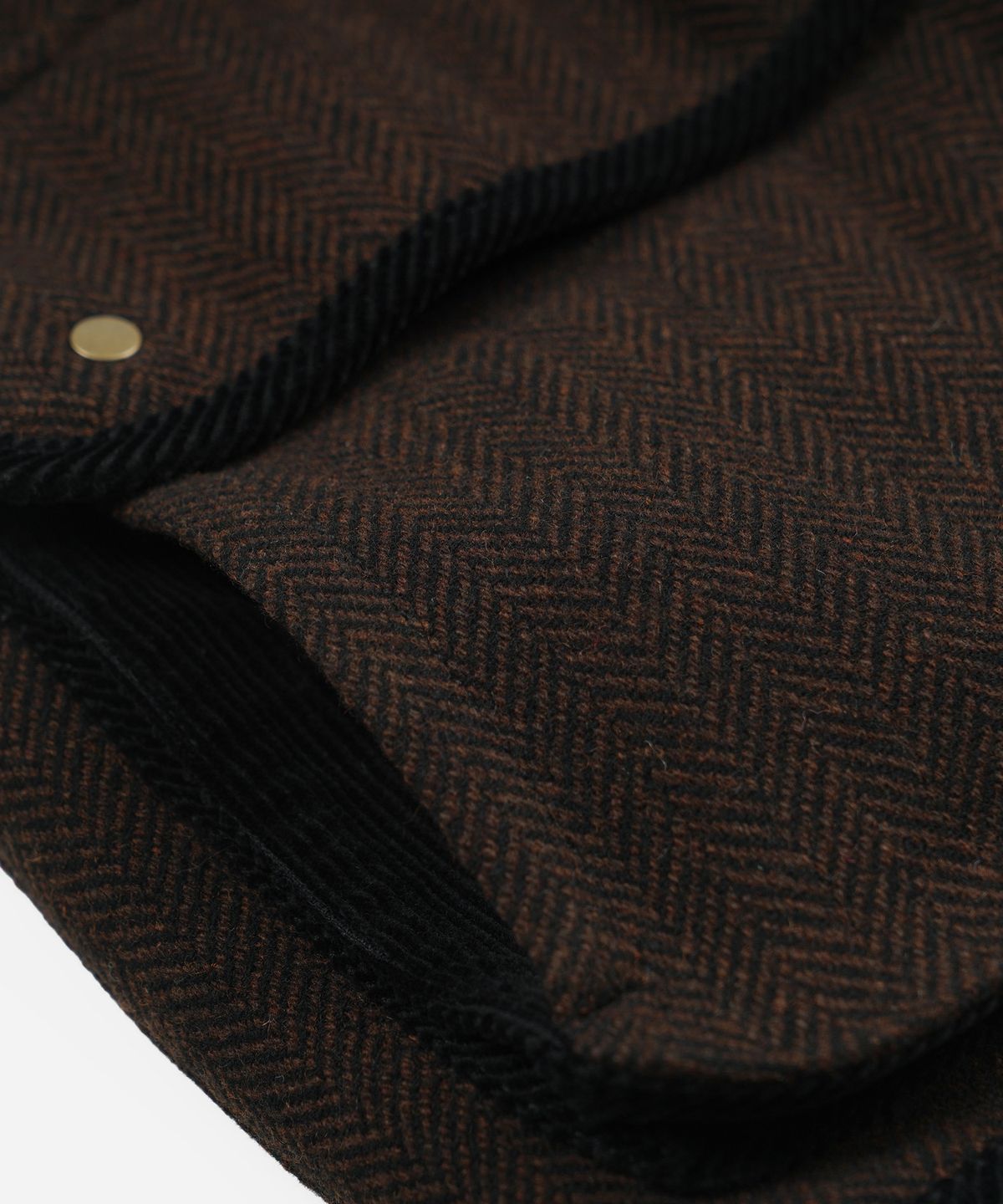 프리즘웍스(FRIZMWORKS) HERRINGBONE WOOL HUNTING VEST _ CHESTNUT BLACK