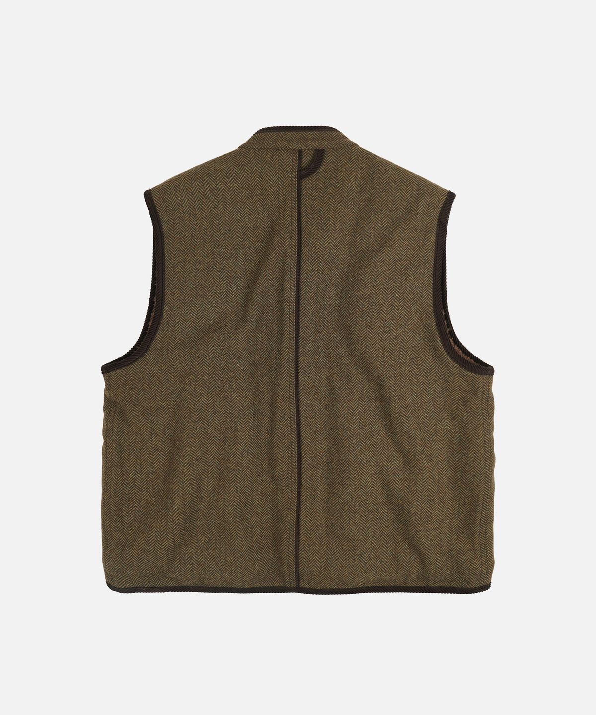 프리즘웍스(FRIZMWORKS) HERRINGBONE WOOL HUNTING VEST _ BROWN GREEN