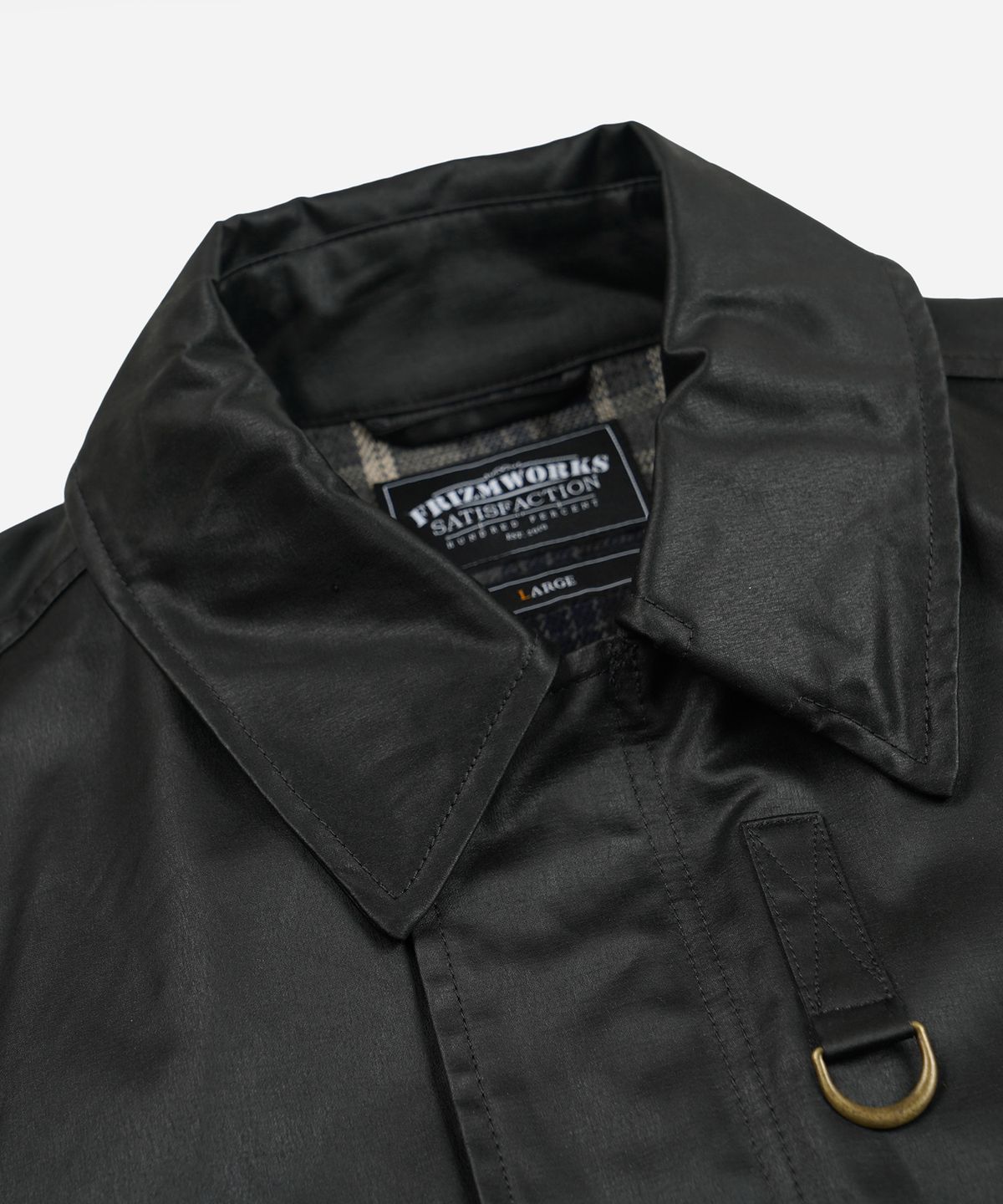 프리즘웍스(FRIZMWORKS) WAXED COTTON HERITAGE HUNTING JACKET _ BLACK