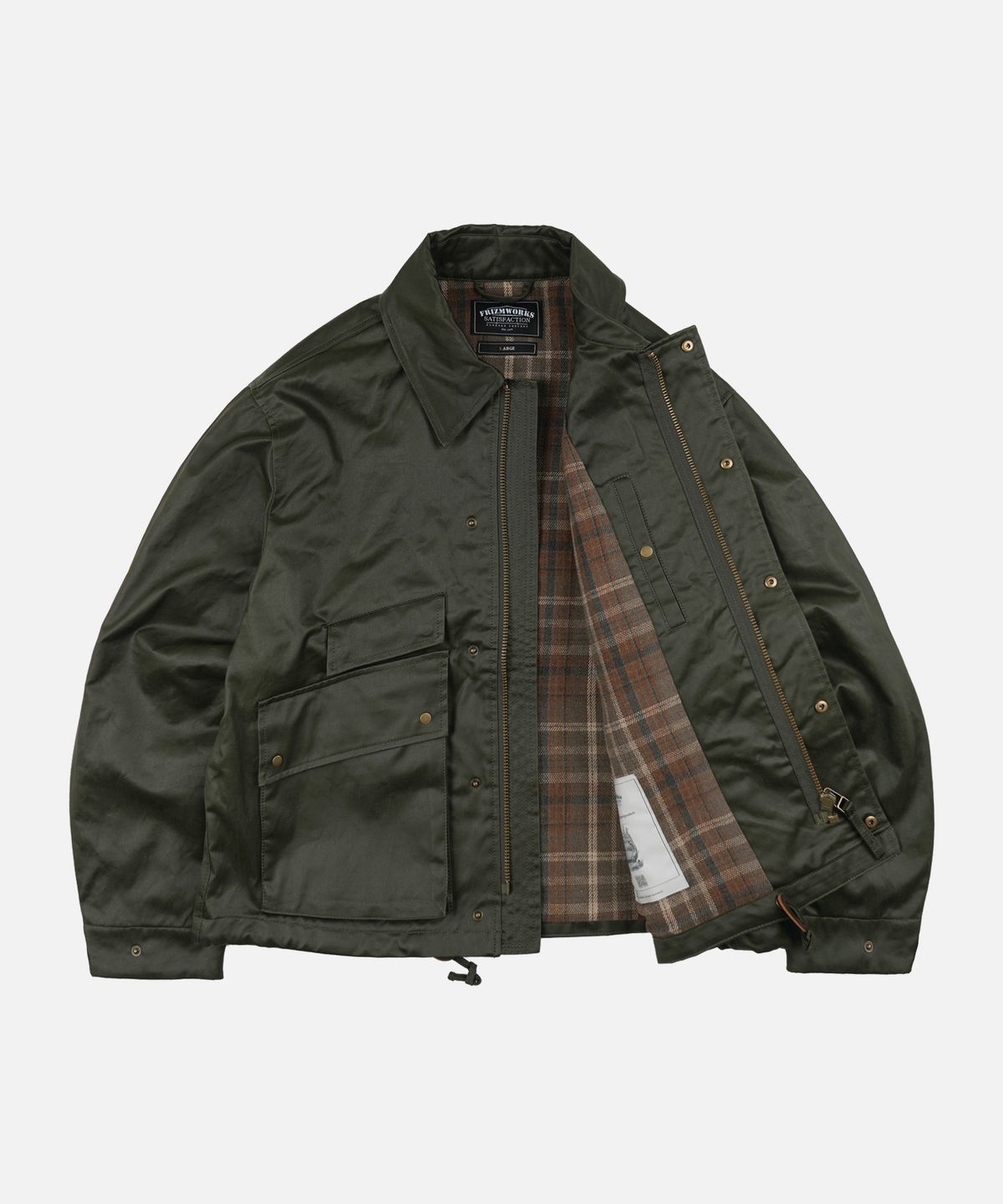프리즘웍스(FRIZMWORKS) WAXED COTTON HERITAGE HUNTING JACKET _ OLIVE BROWN