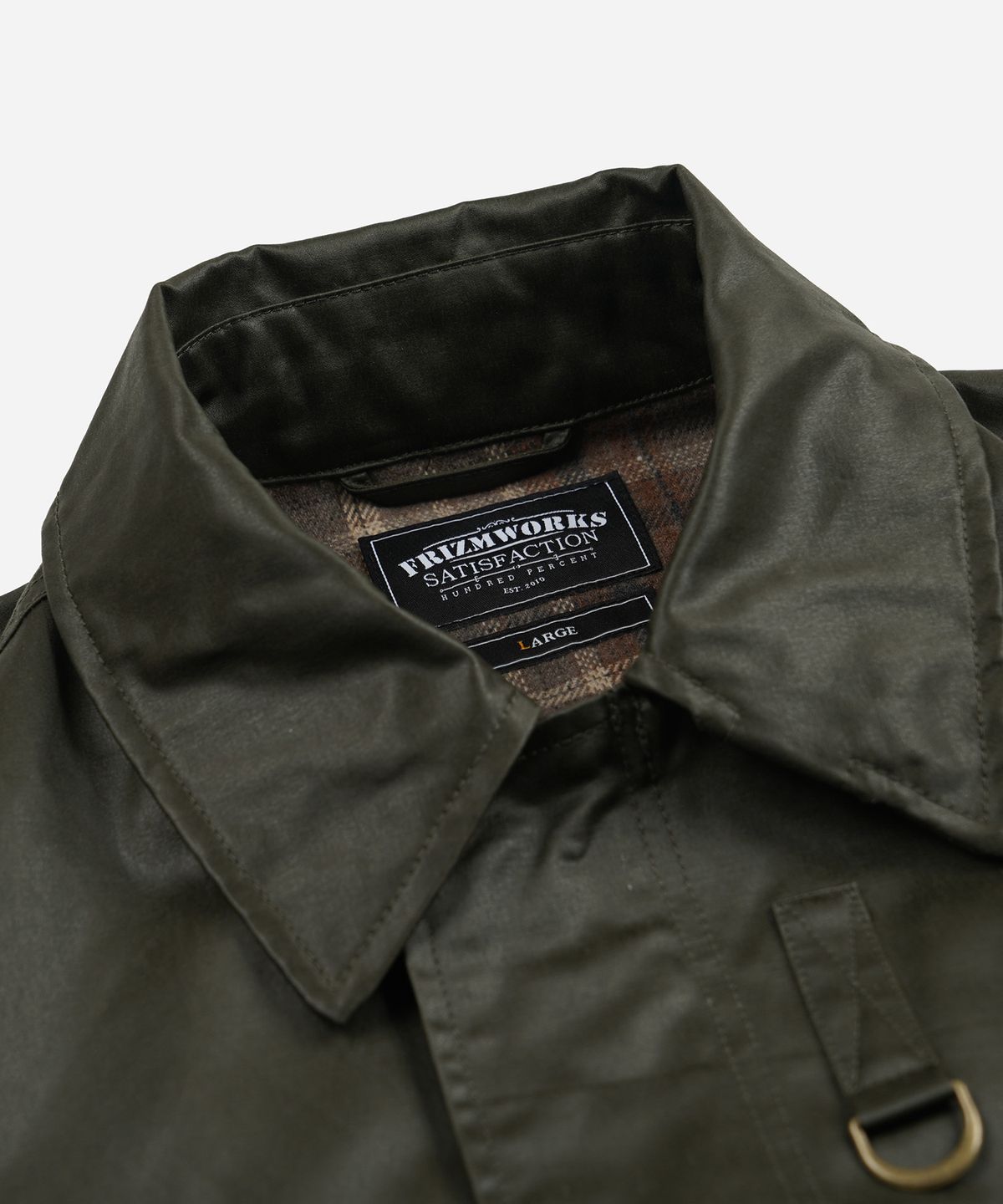 프리즘웍스(FRIZMWORKS) WAXED COTTON HERITAGE HUNTING JACKET _ OLIVE BROWN
