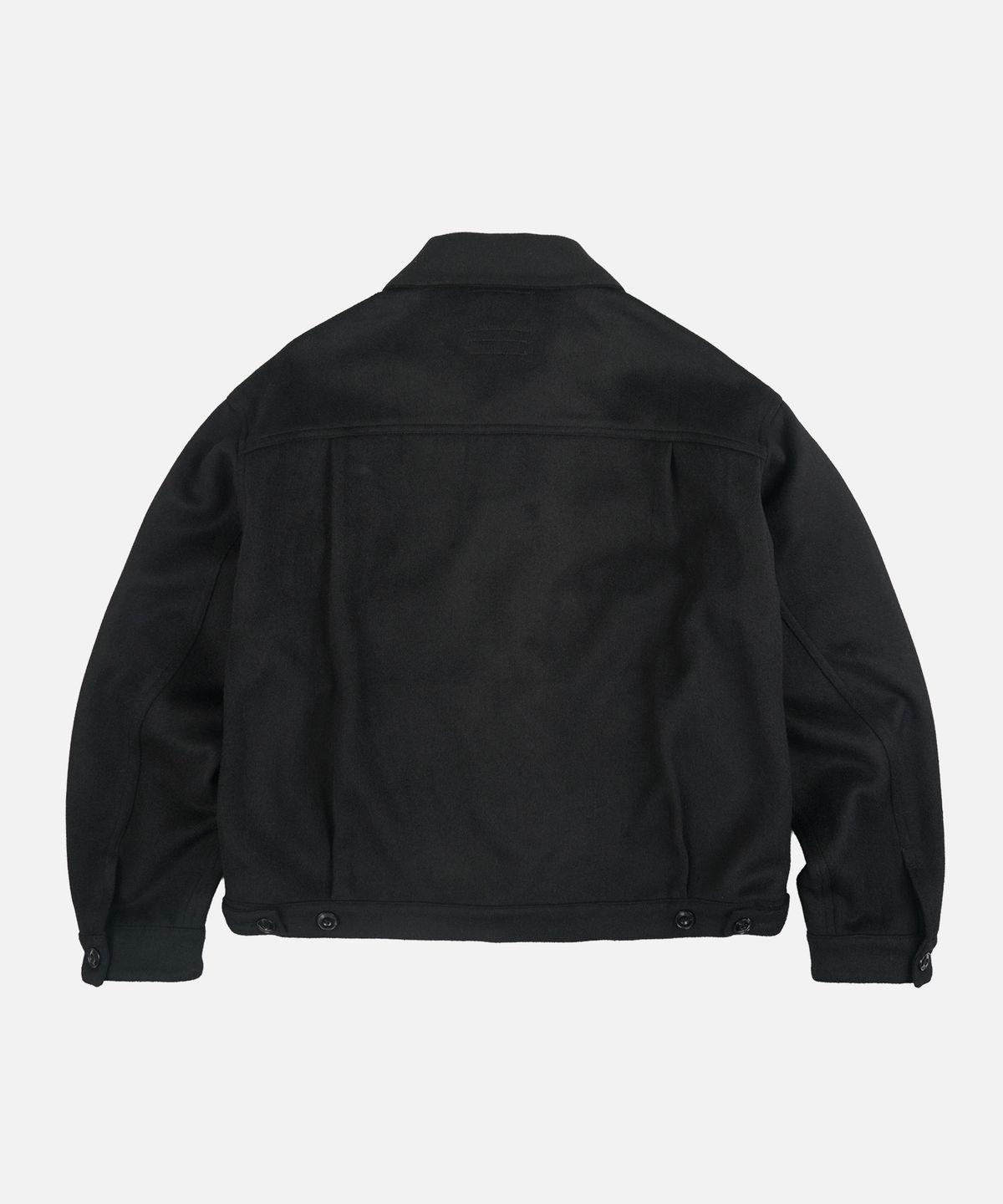 프리즘웍스(FRIZMWORKS) SOLID WOOL TRUCKER JACKET _ BLACK