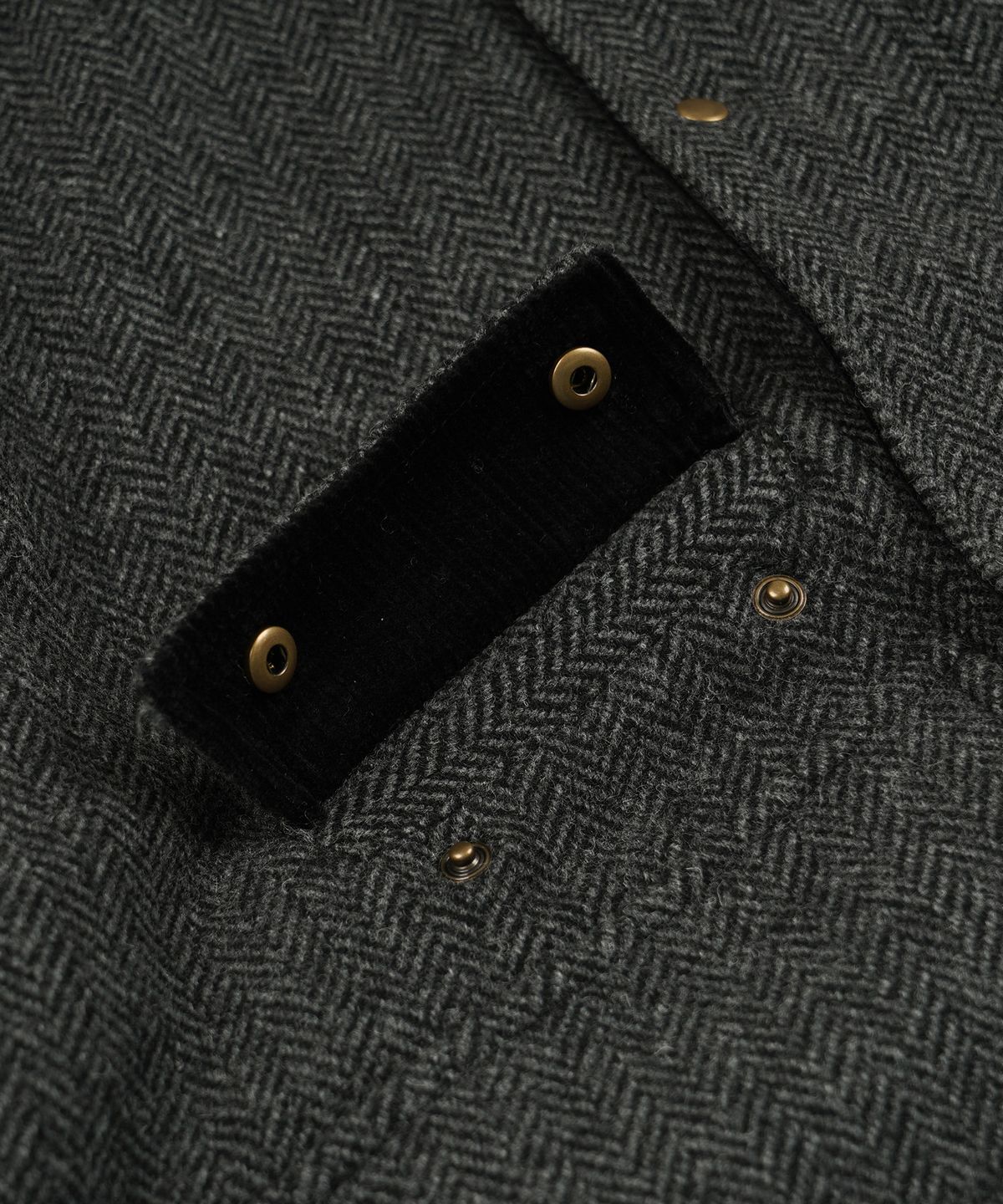 프리즘웍스(FRIZMWORKS) HERRINGBONE WOOL HUNTING JACKET _ GRAY BLACK