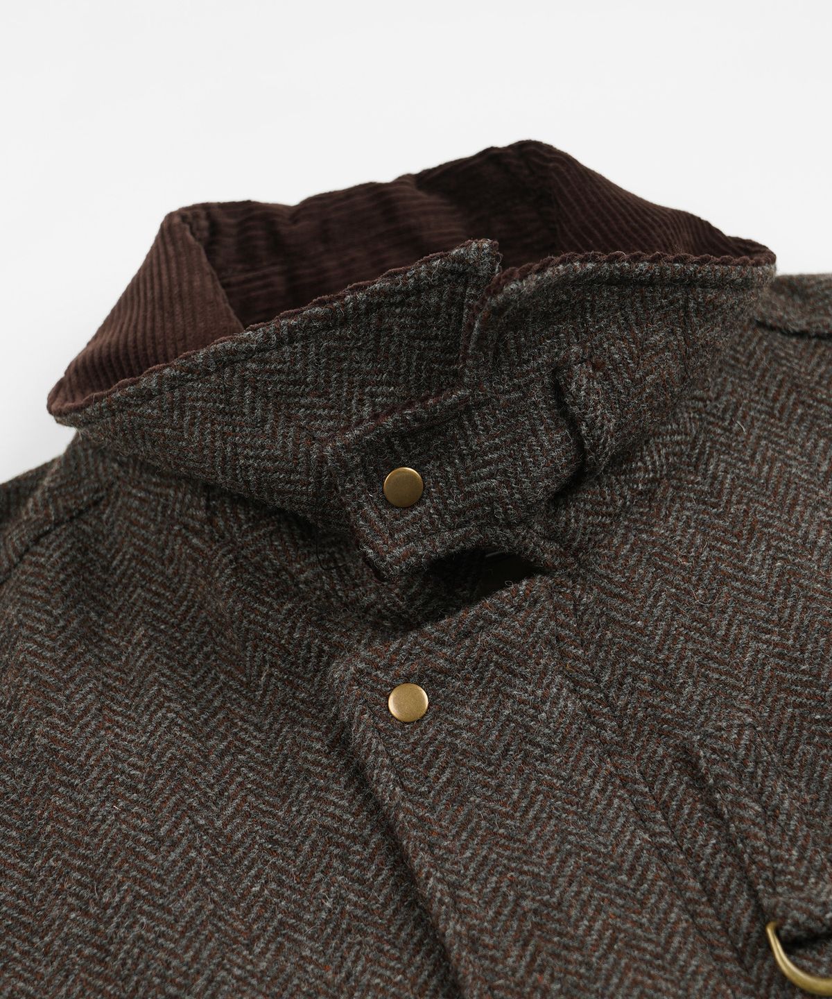프리즘웍스(FRIZMWORKS) HERRINGBONE WOOL HUNTING JACKET _ PINE BROWN