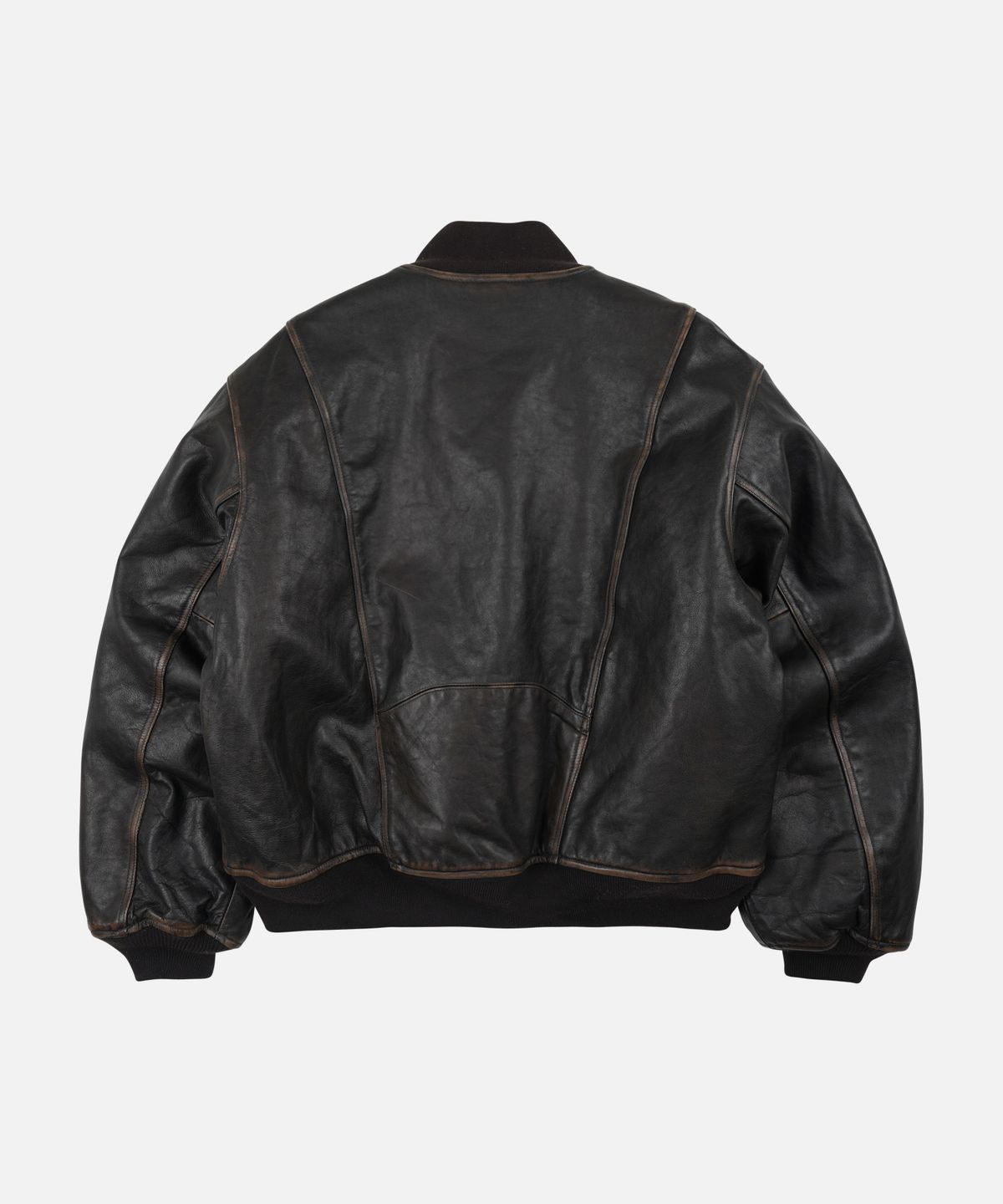 프리즘웍스(FRIZMWORKS) PATINA COWHIDE TANKER JACKET _ WASHED BROWN