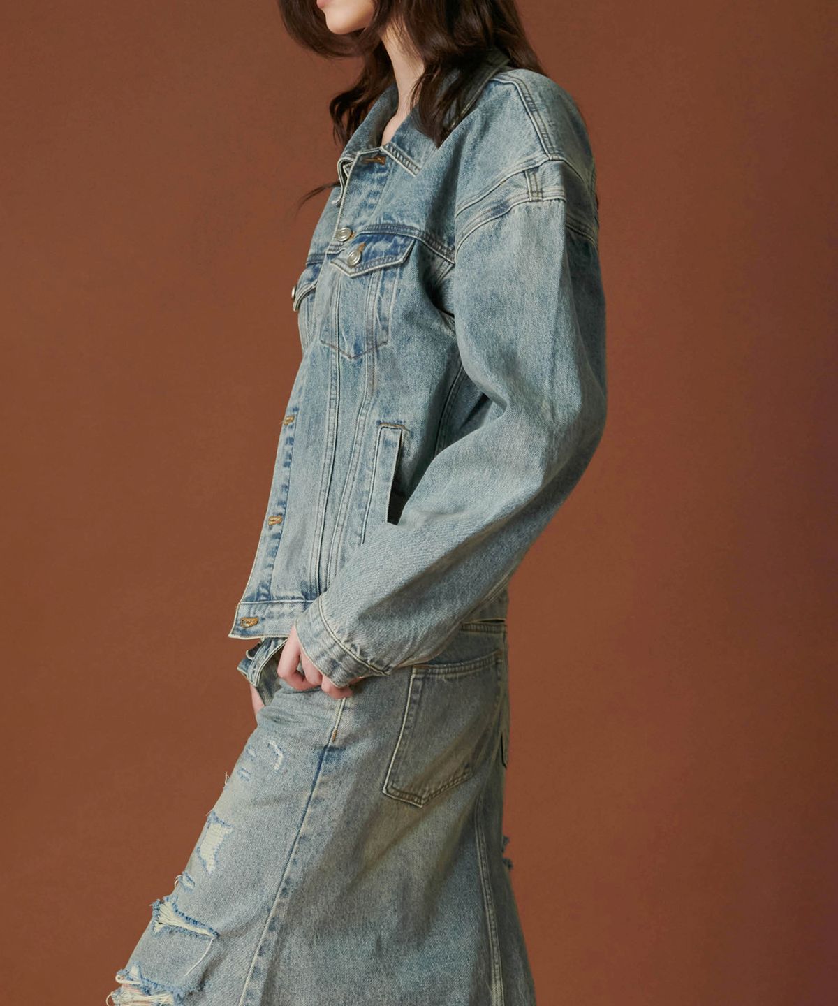 프로젝트 웨이브(PROJECT WAVE) Paint Denim Jacket