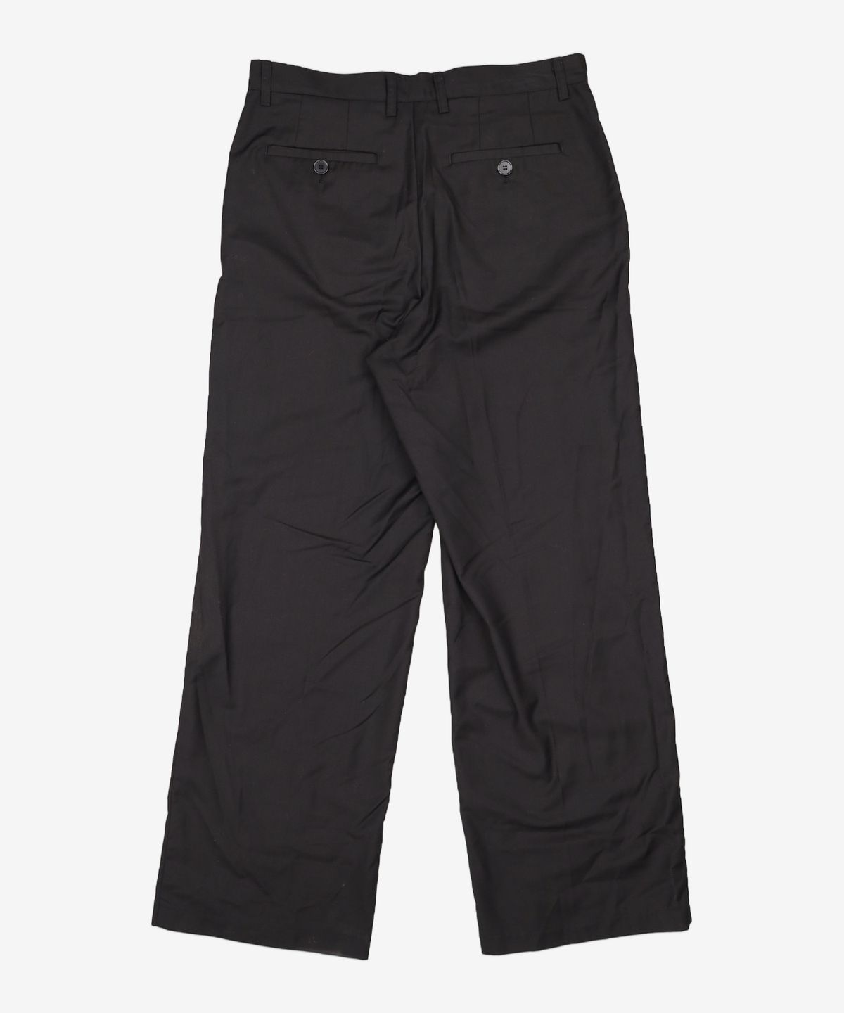 노매뉴얼(NOMANUAL) OPEN TUCK PANTS - BLACK 100