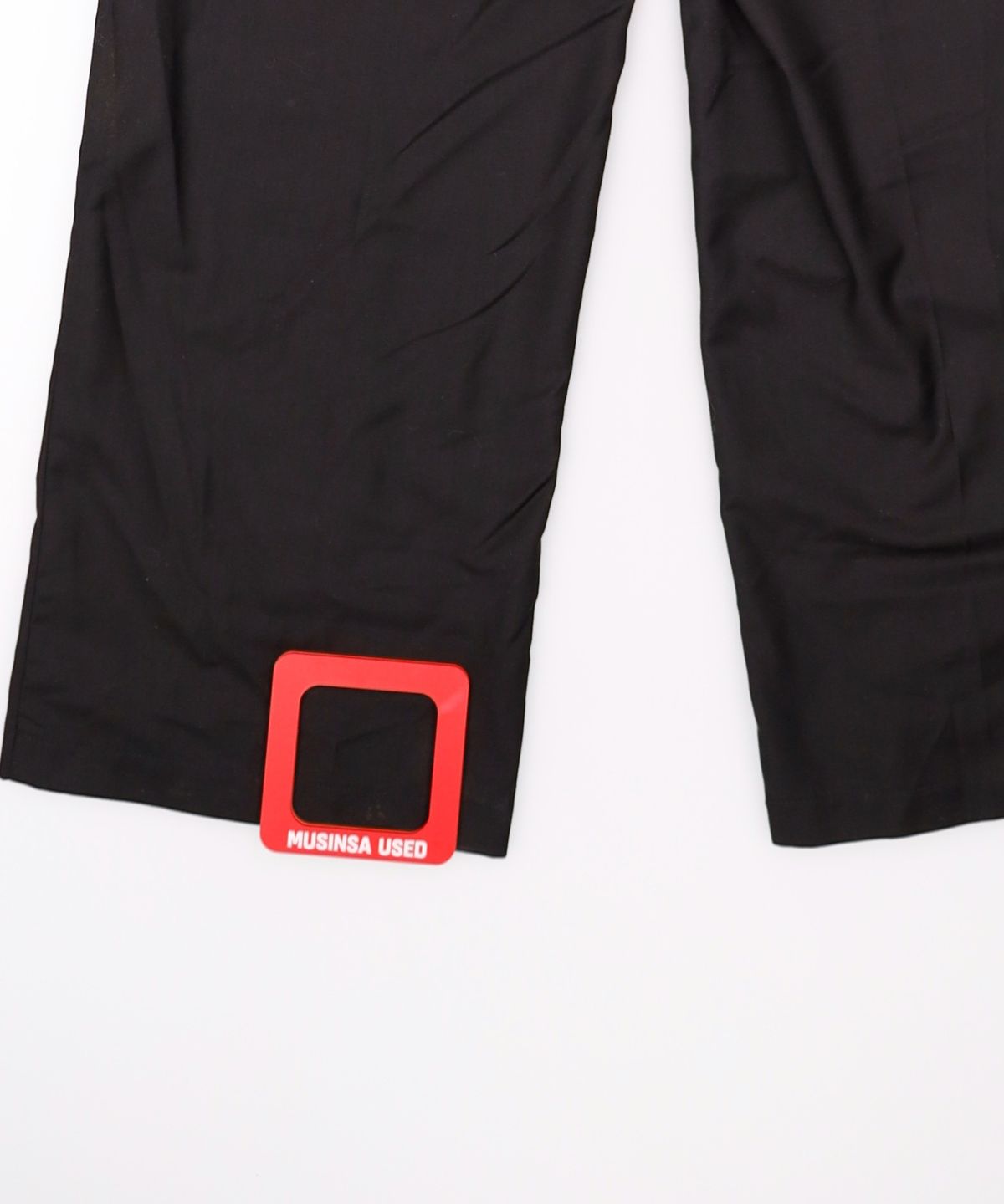 노매뉴얼(NOMANUAL) OPEN TUCK PANTS - BLACK 100