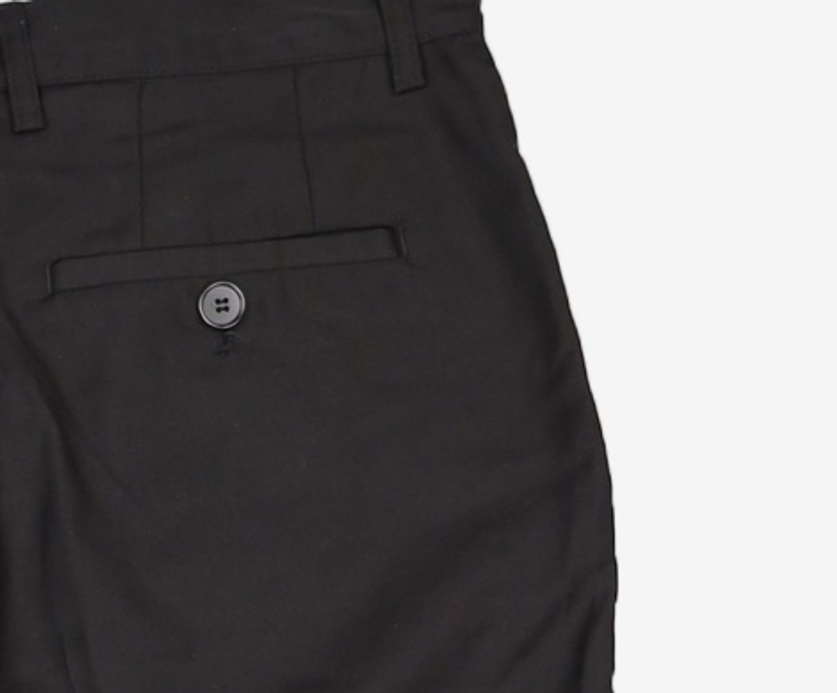 노매뉴얼(NOMANUAL) OPEN TUCK PANTS - BLACK 100