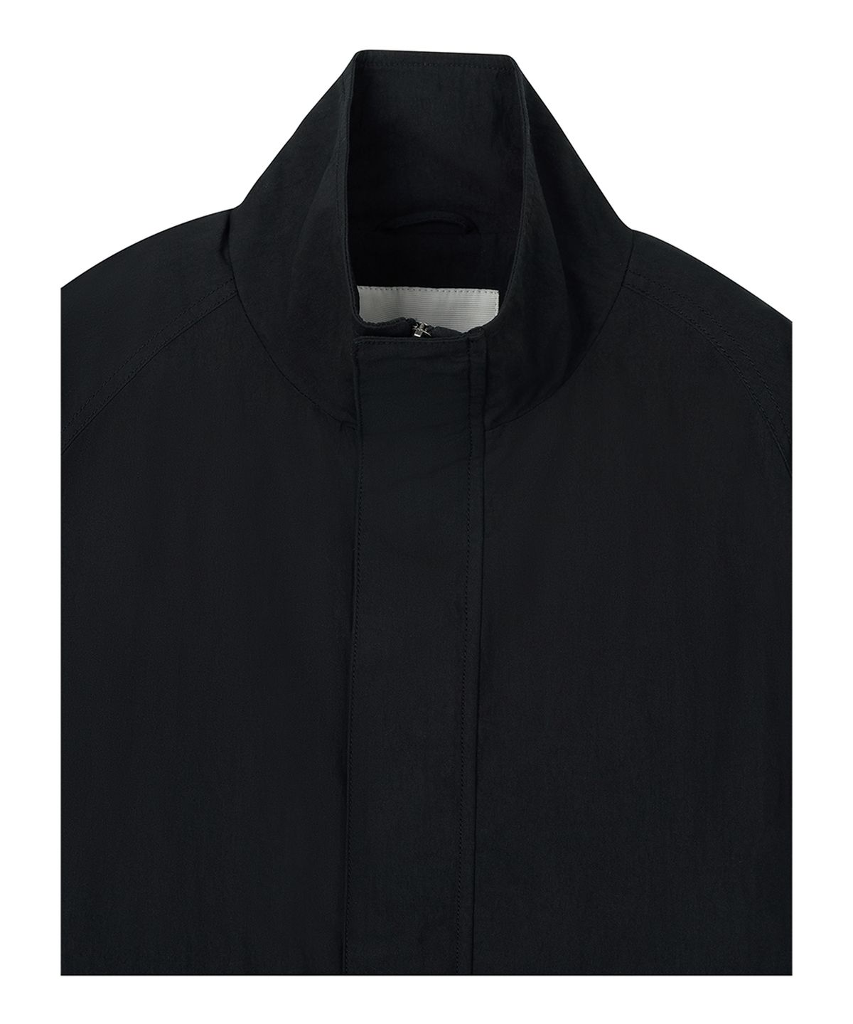 로타입(ROUGHTYPE) High-neck Cotton Safari Jacket - Black