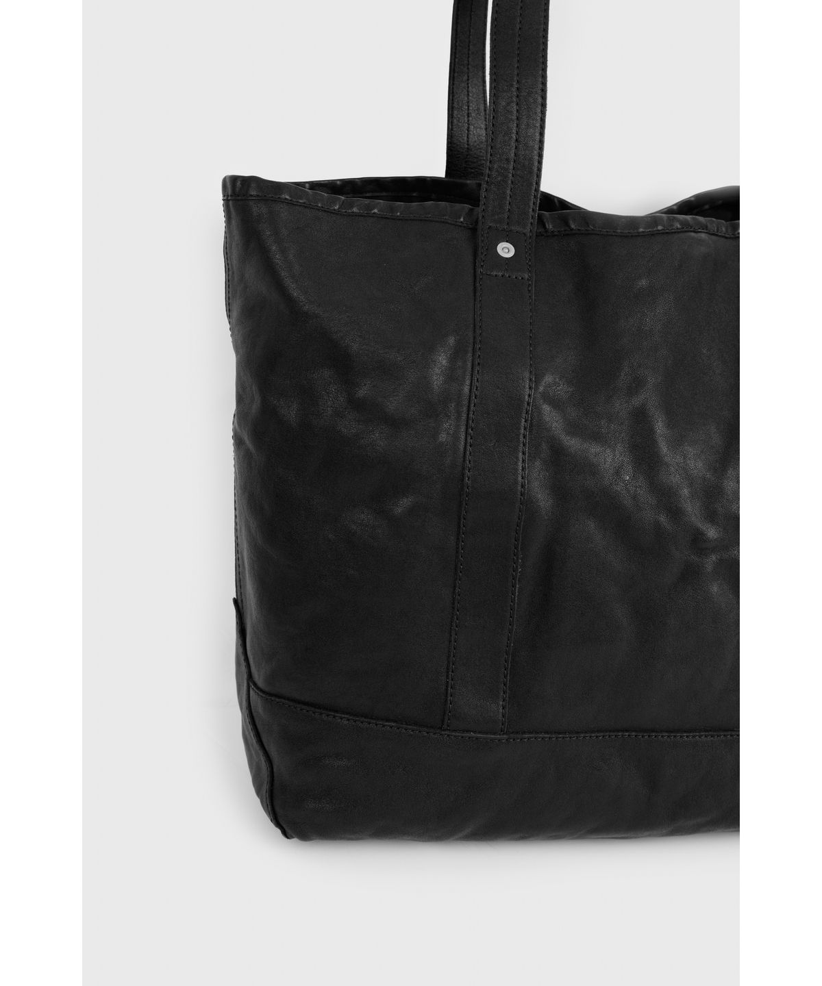 유스(YOUTH) Washed Leather Tote Bag - Black