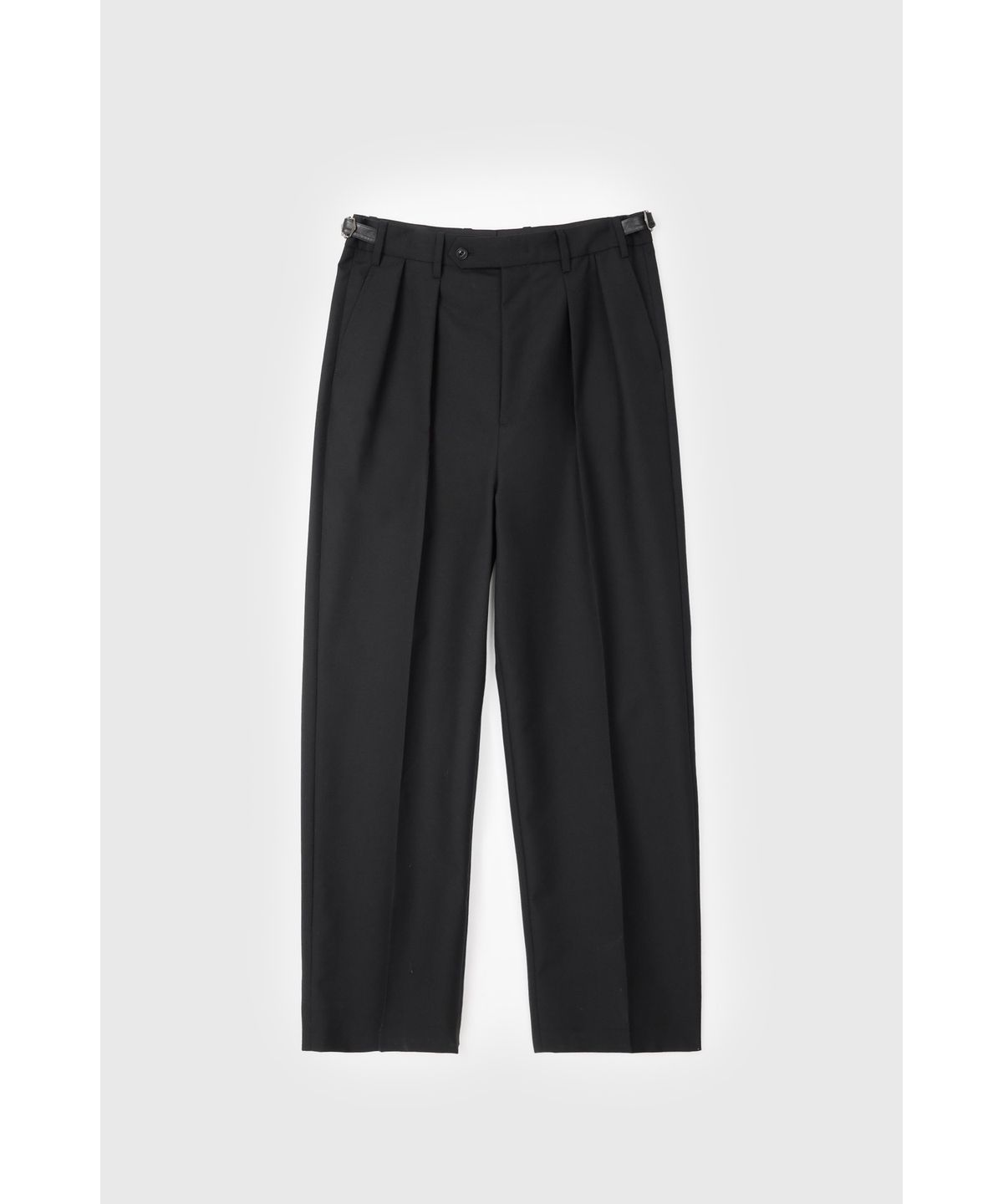유스(YOUTH) 2-Pleated Tapered Pants - Black
