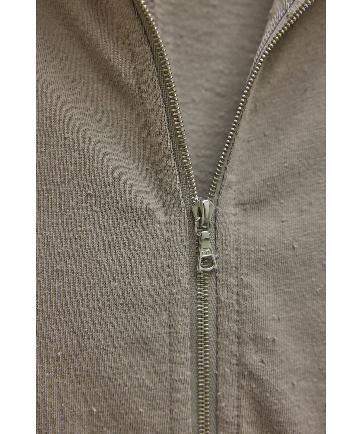 유스(YOUTH) Cut-off Zip-up T-shirt - Oatmeal