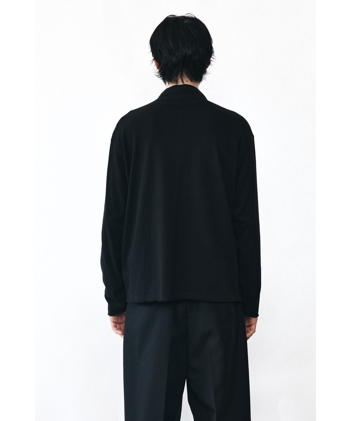 유스(YOUTH) Cut-off Zip-up T-shirt - Black