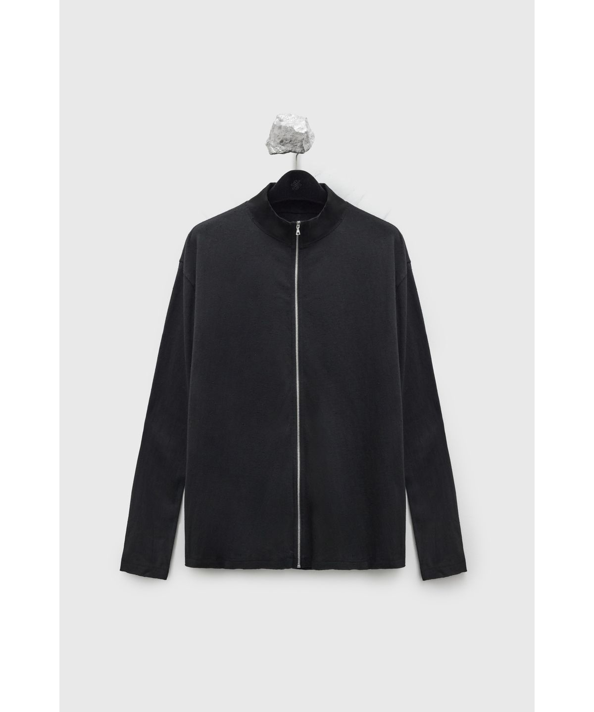 유스(YOUTH) Cut-off Zip-up T-shirt - Black