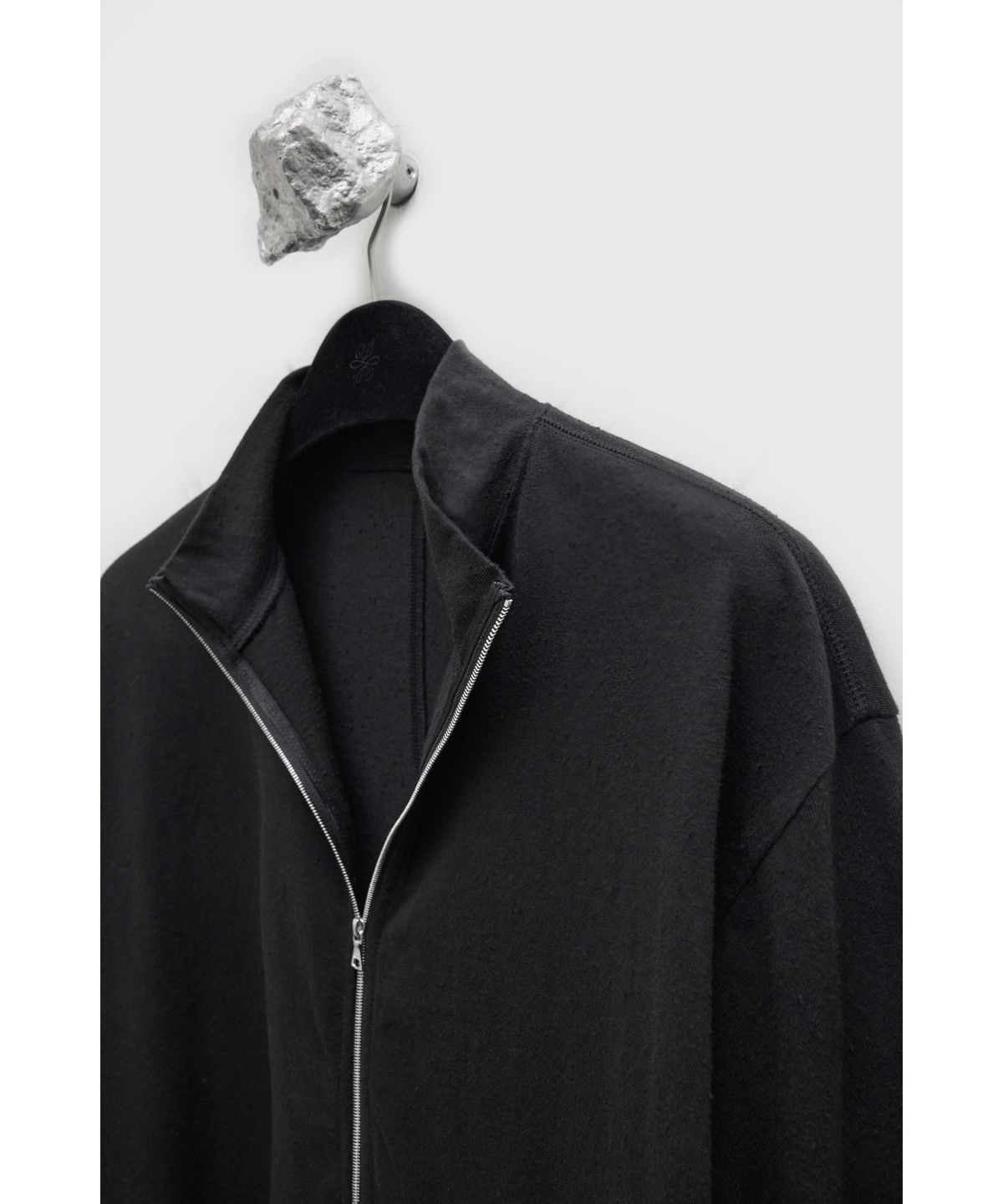 유스(YOUTH) Cut-off Zip-up T-shirt - Black