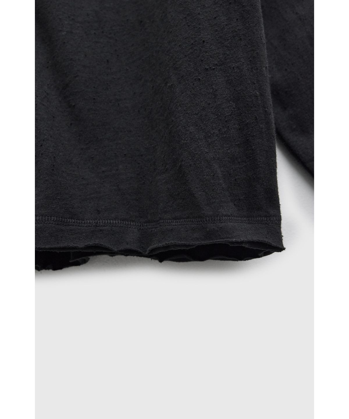 유스(YOUTH) Cut-off Zip-up T-shirt - Black