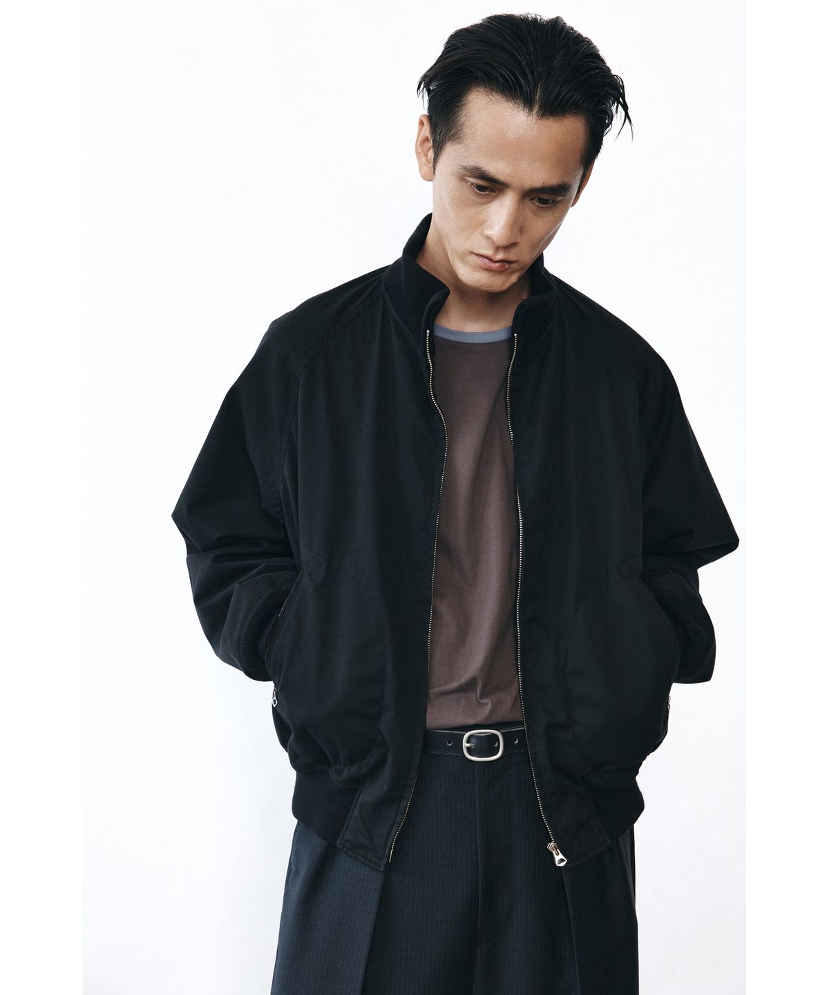 유스(YOUTH) Cut-off Raglan L/S T-shirt - Brown & Blue