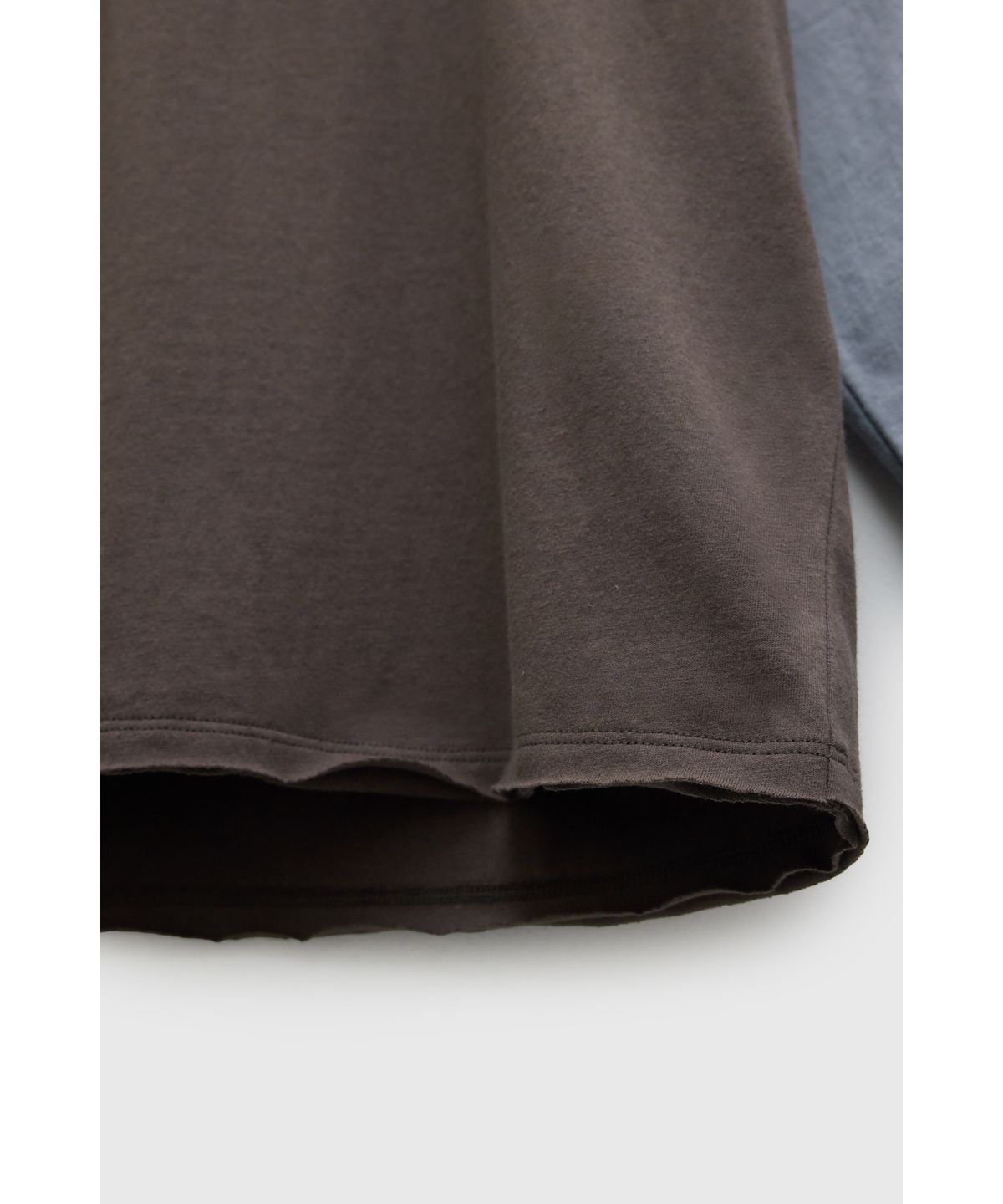 유스(YOUTH) Cut-off Raglan L/S T-shirt - Brown & Blue
