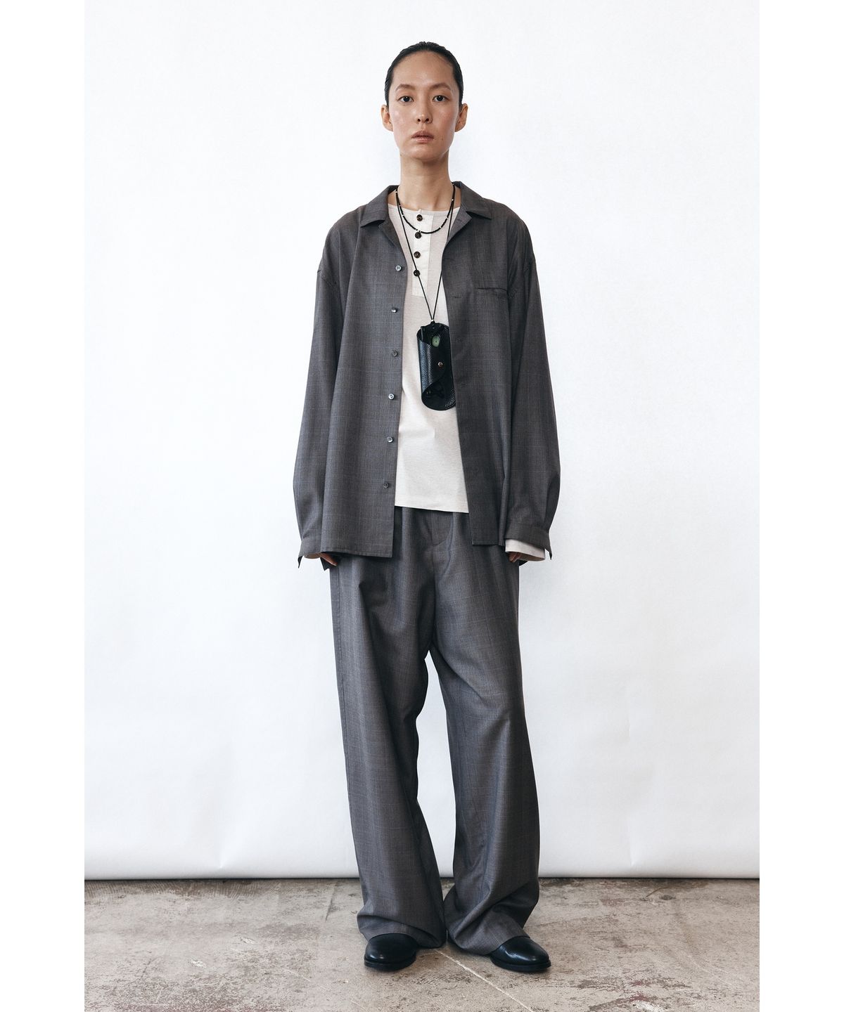 유스(YOUTH) Henley-neck L/S T-shirt - Ivory