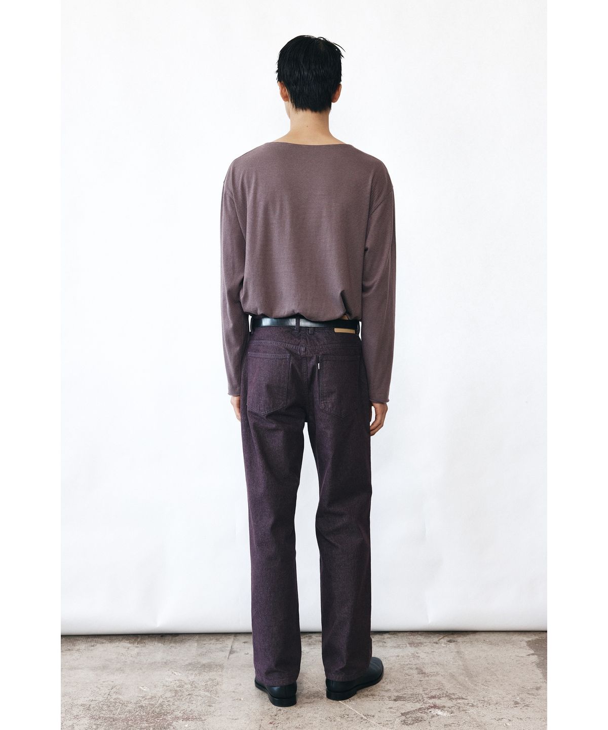 유스(YOUTH) Boat-neck Stripe T-shirt - Violet