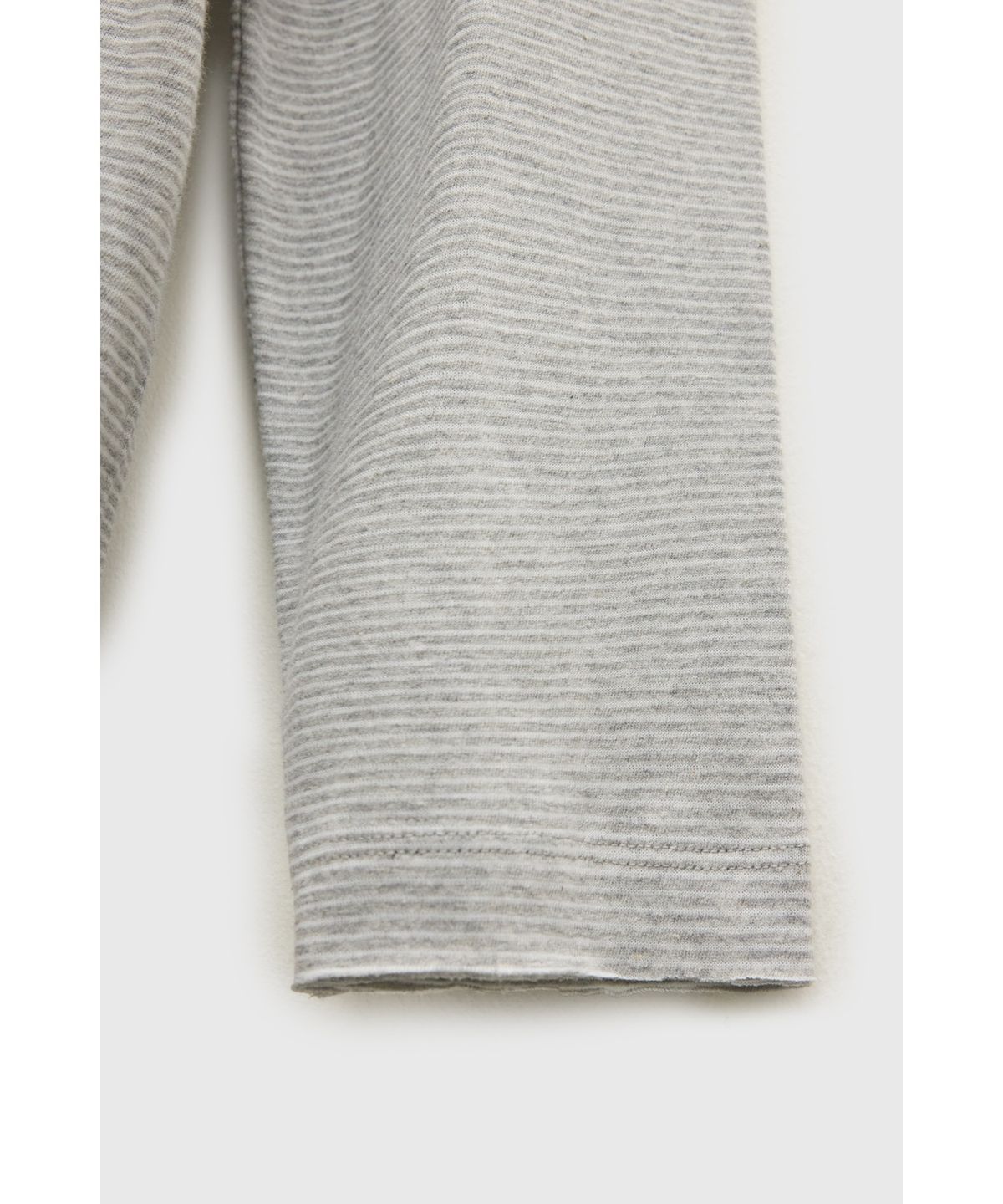 유스(YOUTH) Boat-neck Stripe T-shirt - Melange Grey