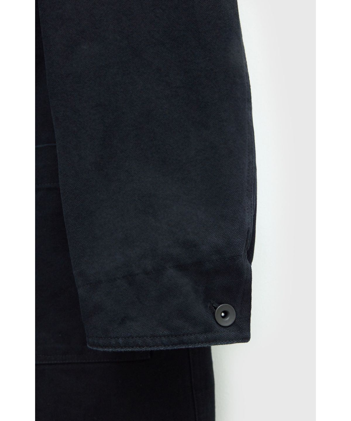 유스(YOUTH) Leather Collar Half Coat - Black