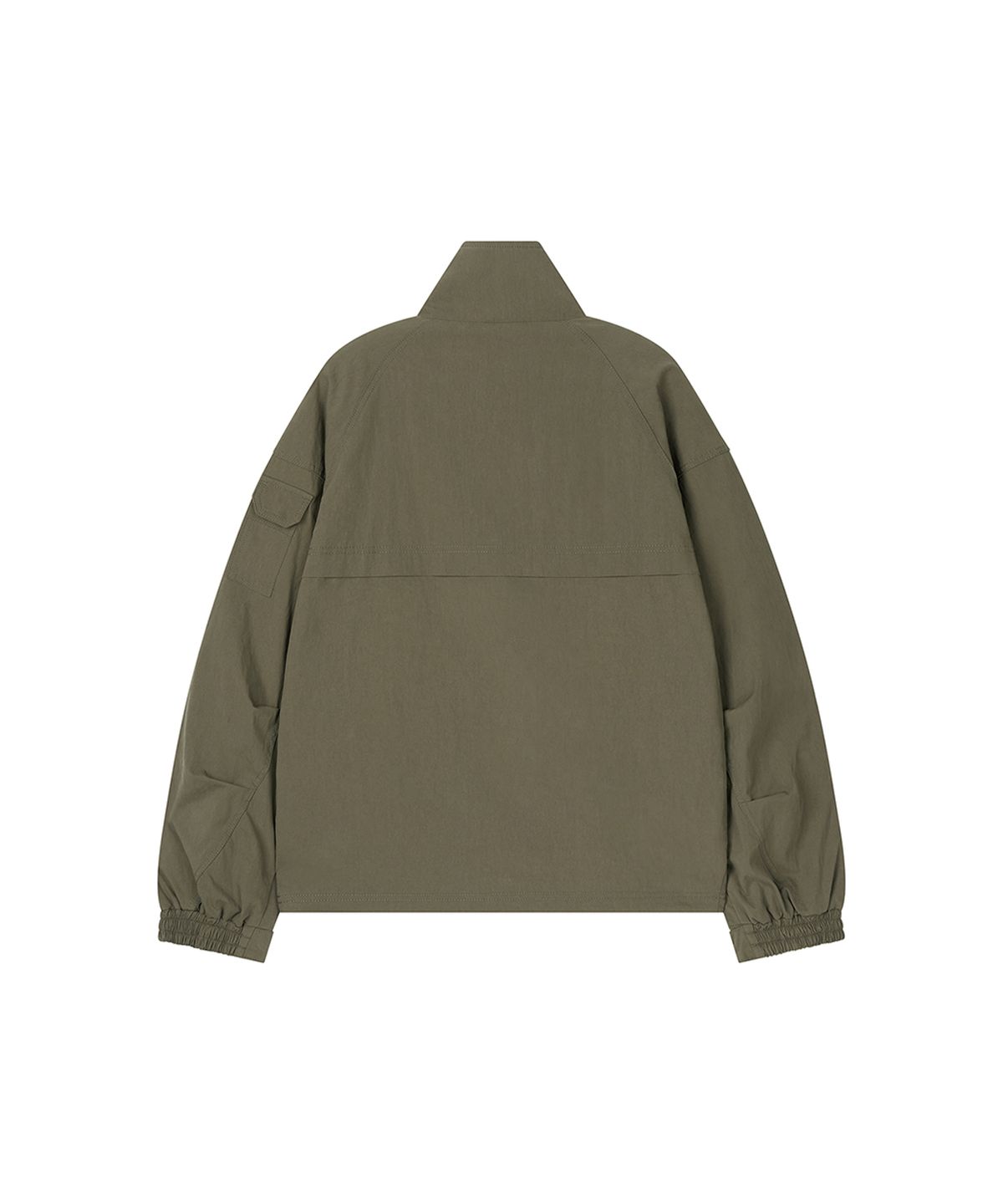 로타입(ROUGHTYPE) High-neck Cotton Safari Jacket - Khaki