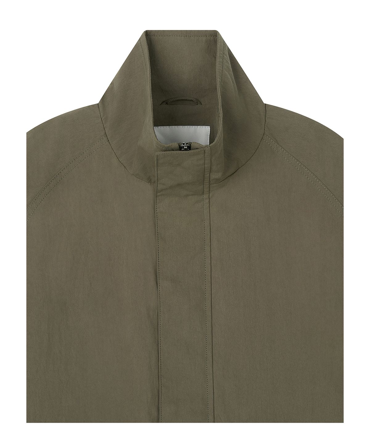 로타입(ROUGHTYPE) High-neck Cotton Safari Jacket - Khaki