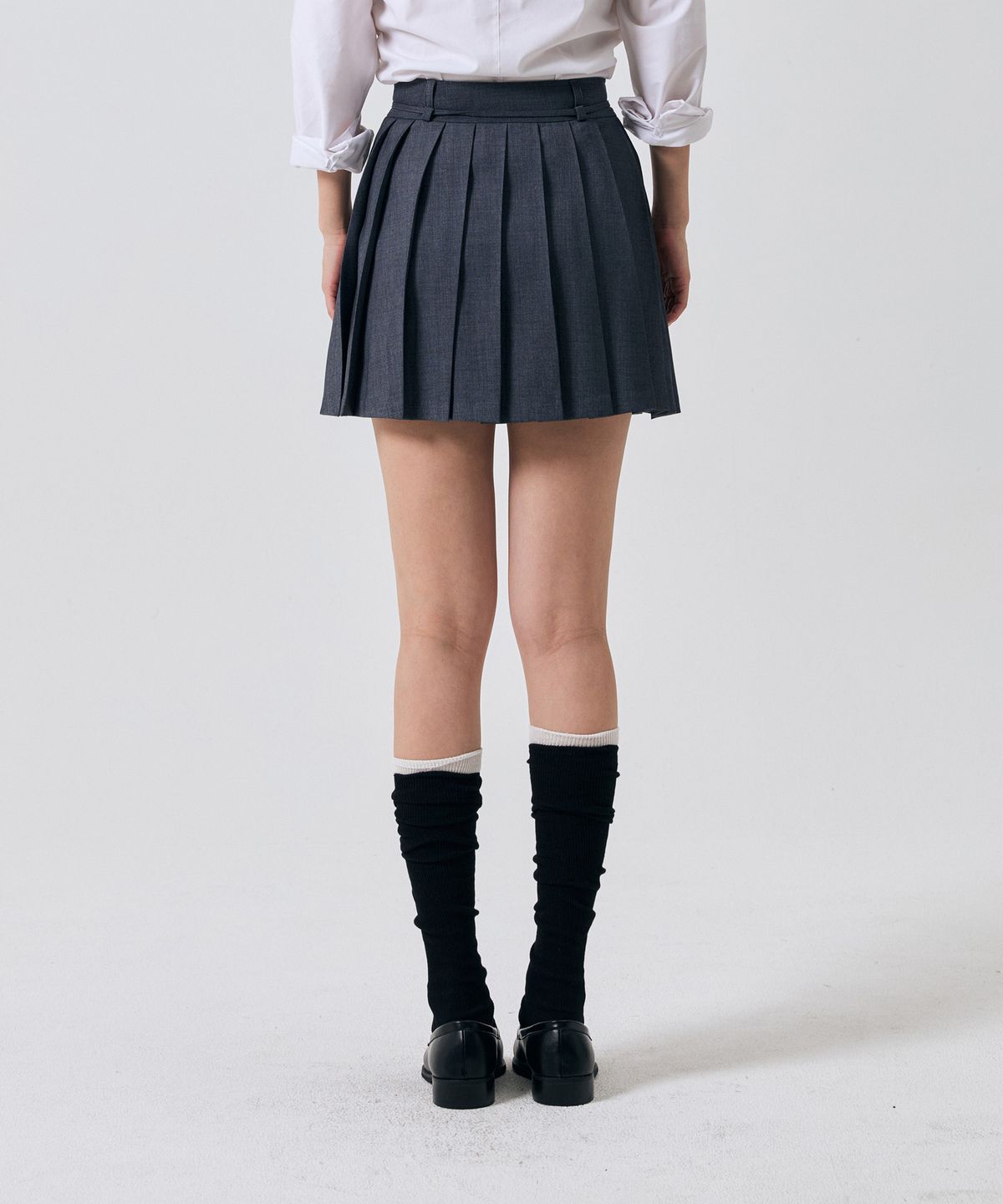 아리킴(ARIKIM) SWAN PLEATS SKIRT PANTS / CHARCOAL