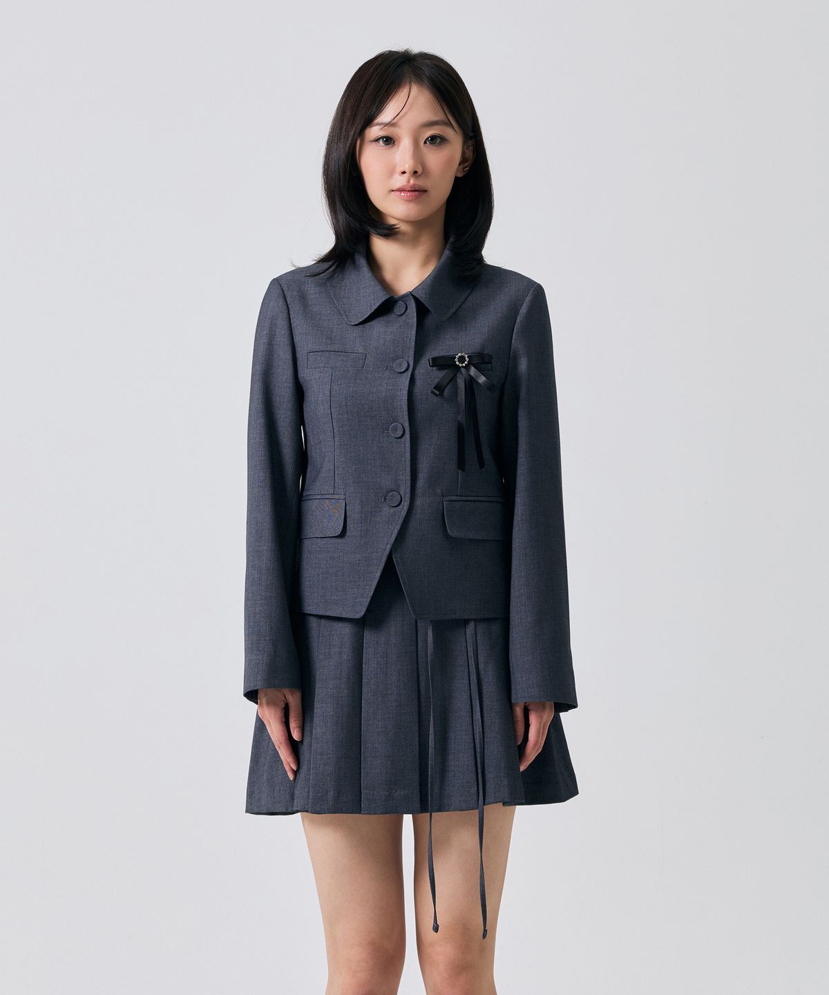 아리킴(ARIKIM) SWAN CROP JACKET / CHARCOAL