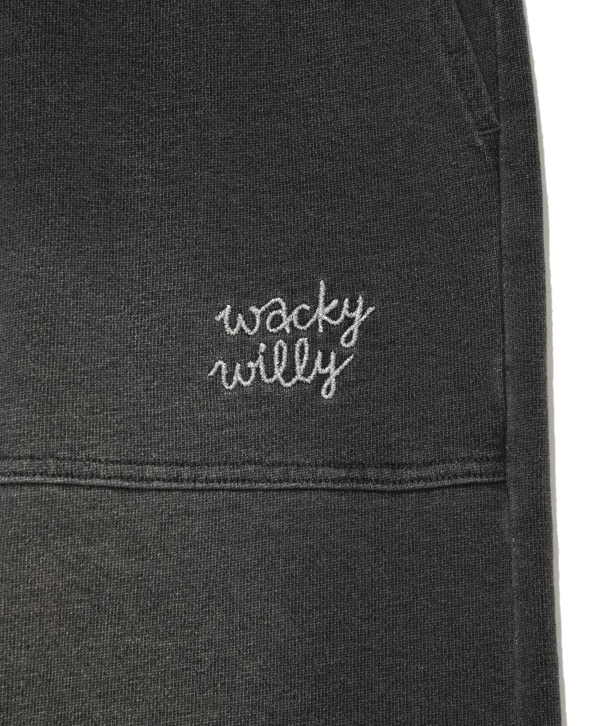 와키윌리(WACKY WILLY) 우먼스 올데이 데님 자수 스웻스커트 그레이