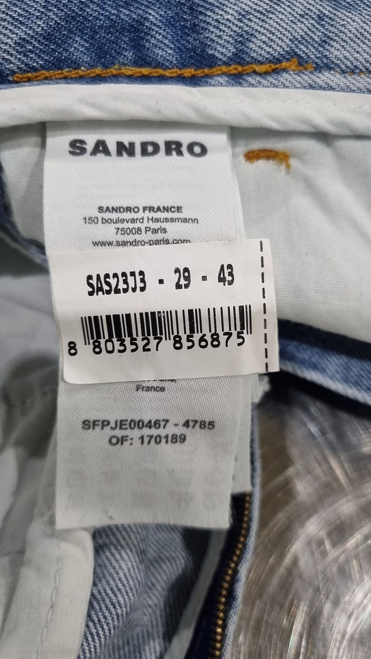 산드로(Sandro) 청/데님 팬츠 29