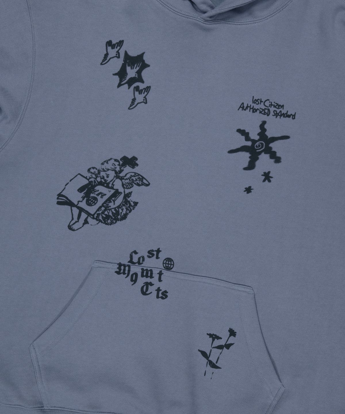 엘엠씨(LMC) STAMP GRAPHIC HOODIE light blue