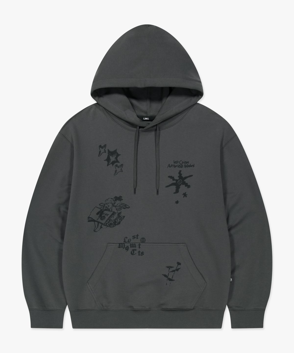 엘엠씨(LMC) STAMP GRAPHIC HOODIE charcoal