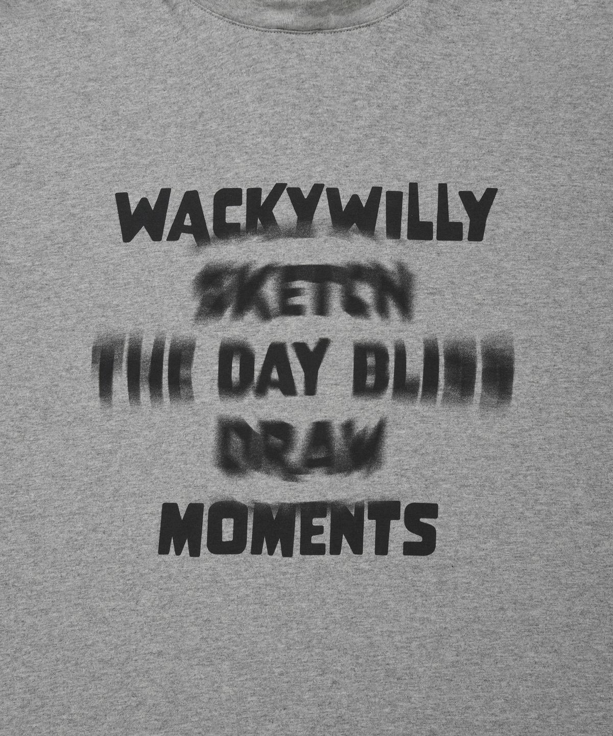 와키윌리(WACKY WILLY) 와플 후드 레이어드 롱슬리브 그레이
