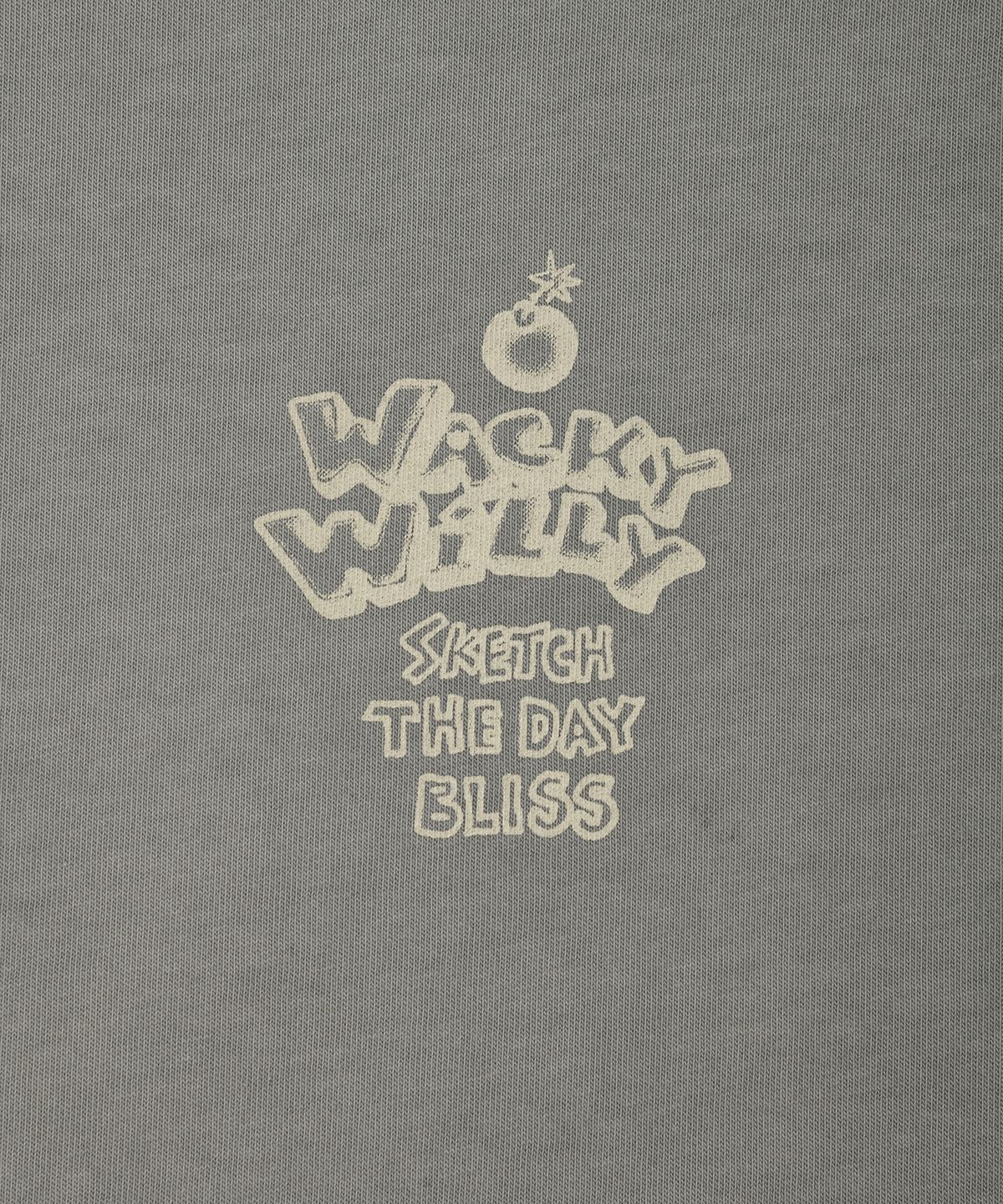 와키윌리(WACKY WILLY) 키키 붐 피그먼트 롱슬리브 그레이