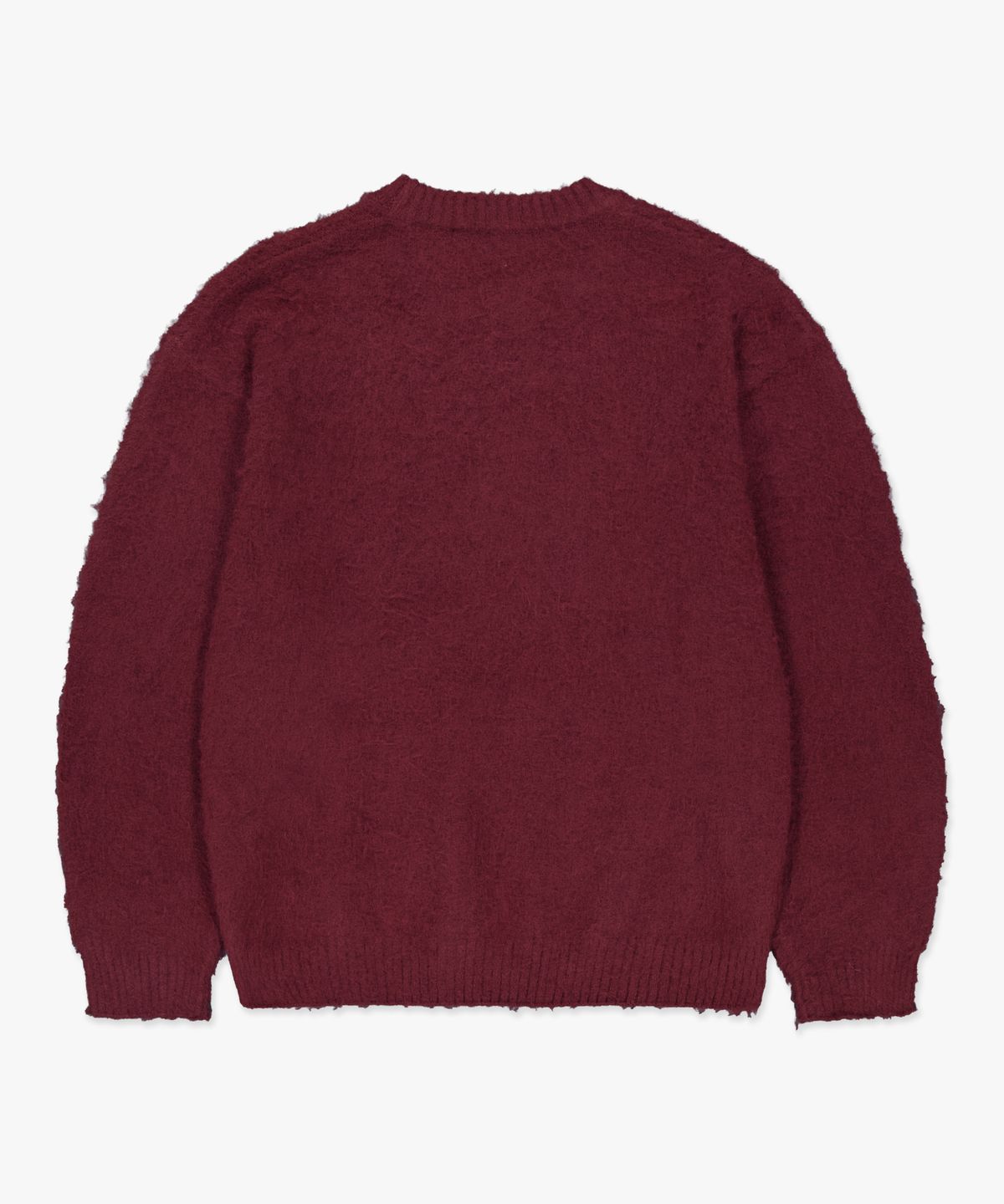 엘엠씨(LMC) GOTHIC LOGO BRUSH ROUND KNIT burgundy