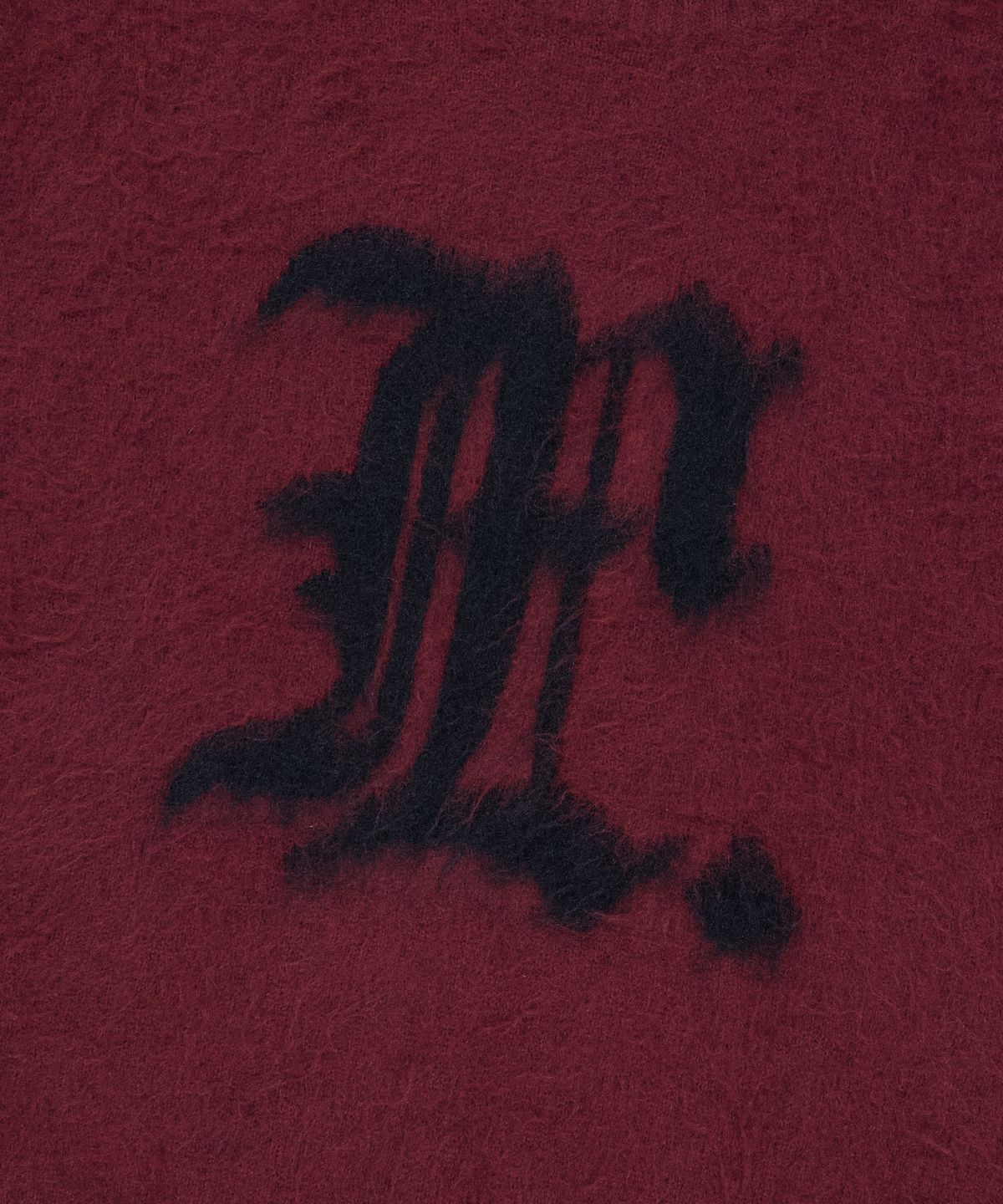 엘엠씨(LMC) GOTHIC LOGO BRUSH ROUND KNIT burgundy