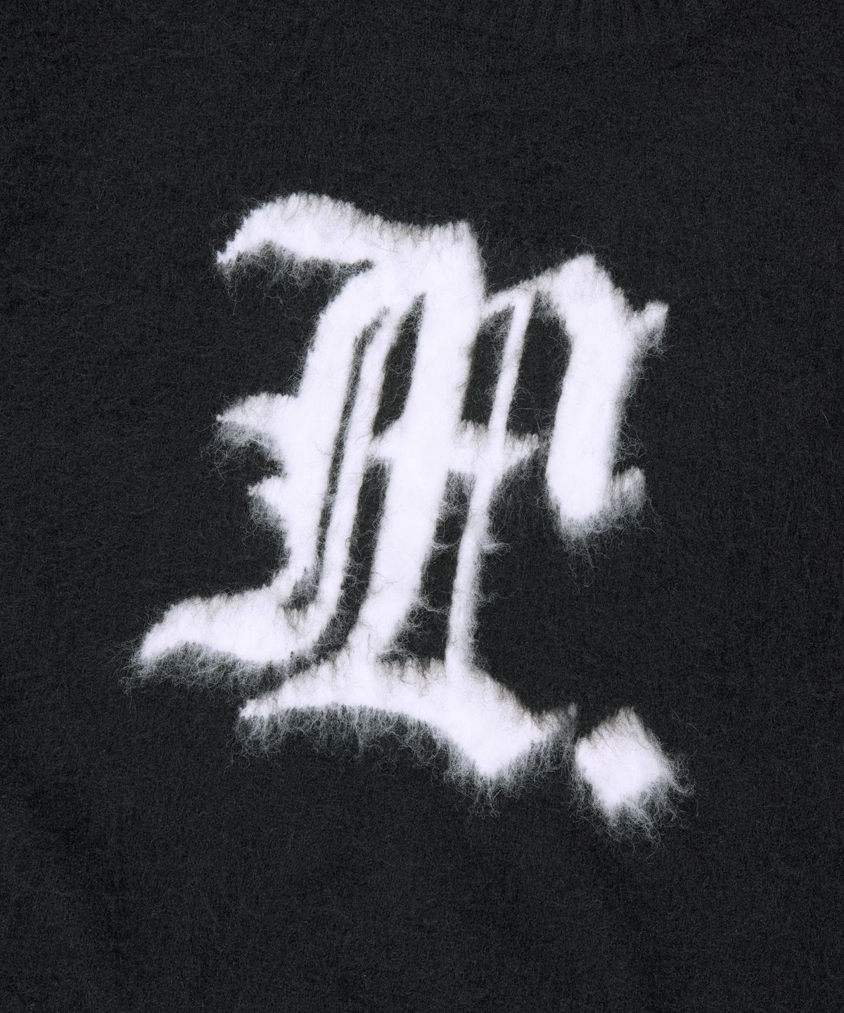 엘엠씨(LMC) GOTHIC LOGO BRUSH ROUND KNIT black