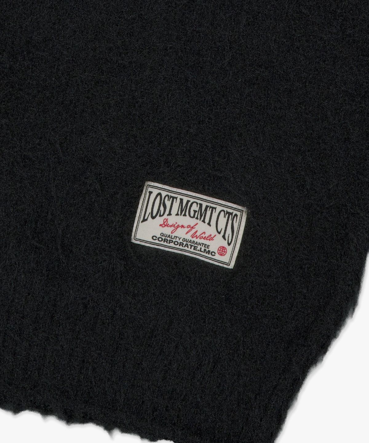 엘엠씨(LMC) GOTHIC LOGO BRUSH ROUND KNIT black