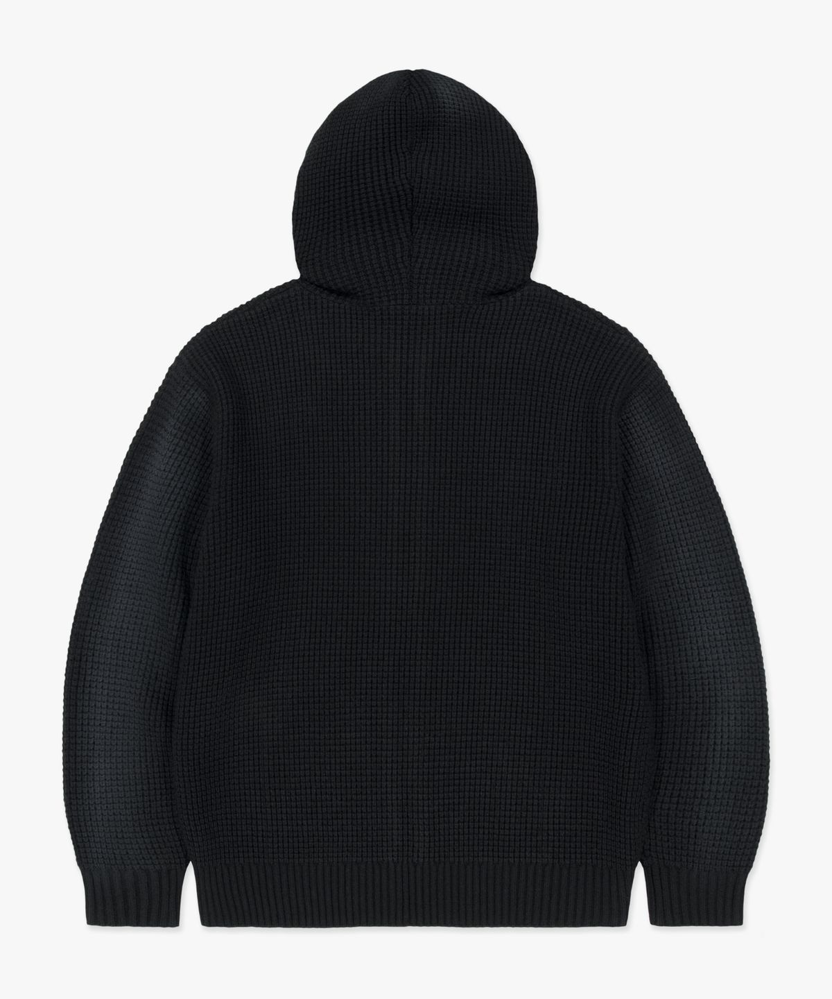엘엠씨(LMC) SPRAY DYED WAFFLE KNIT ZIP-UP black