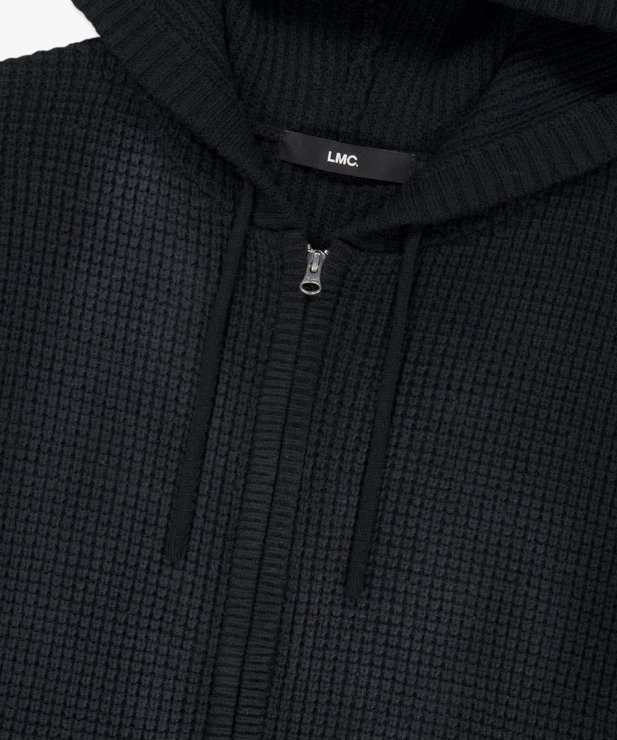 엘엠씨(LMC) SPRAY DYED WAFFLE KNIT ZIP-UP black