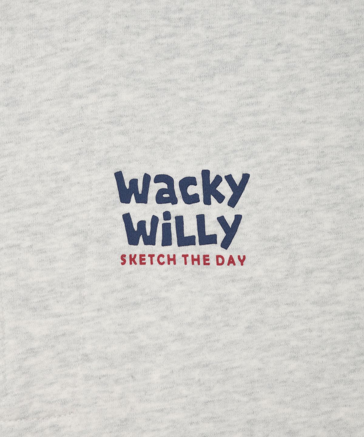 와키윌리(WACKY WILLY) 하프 집업 맨투맨 라이트그레이