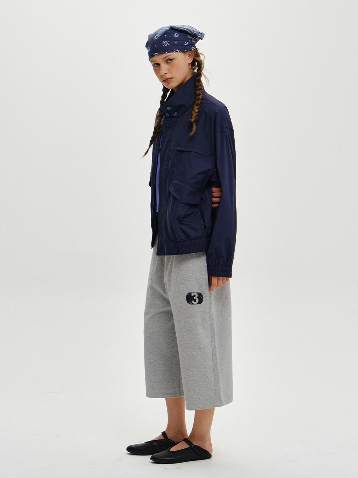 플리즈프로젝트(PLZPROJECT) 3 SWEAT BERMUDA PANTS, MELANGE GRAY