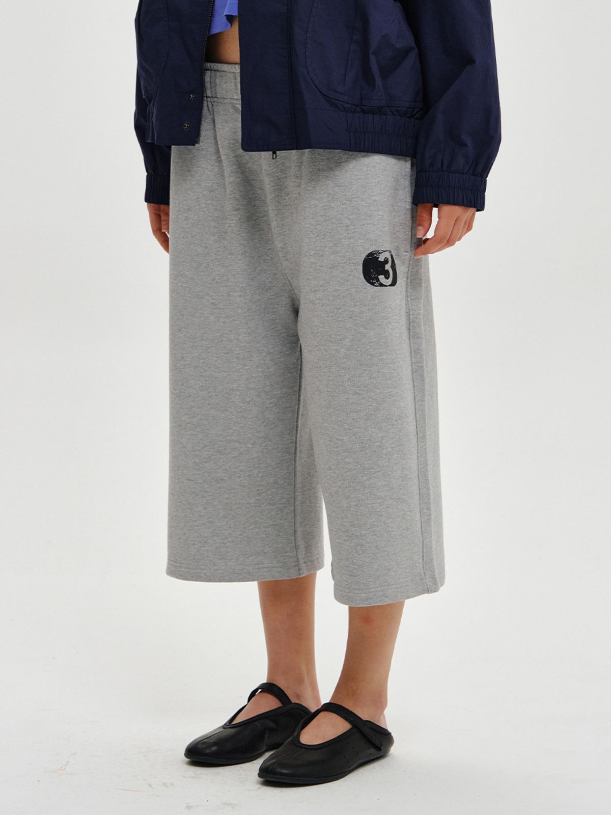 플리즈프로젝트(PLZPROJECT) 3 SWEAT BERMUDA PANTS, MELANGE GRAY